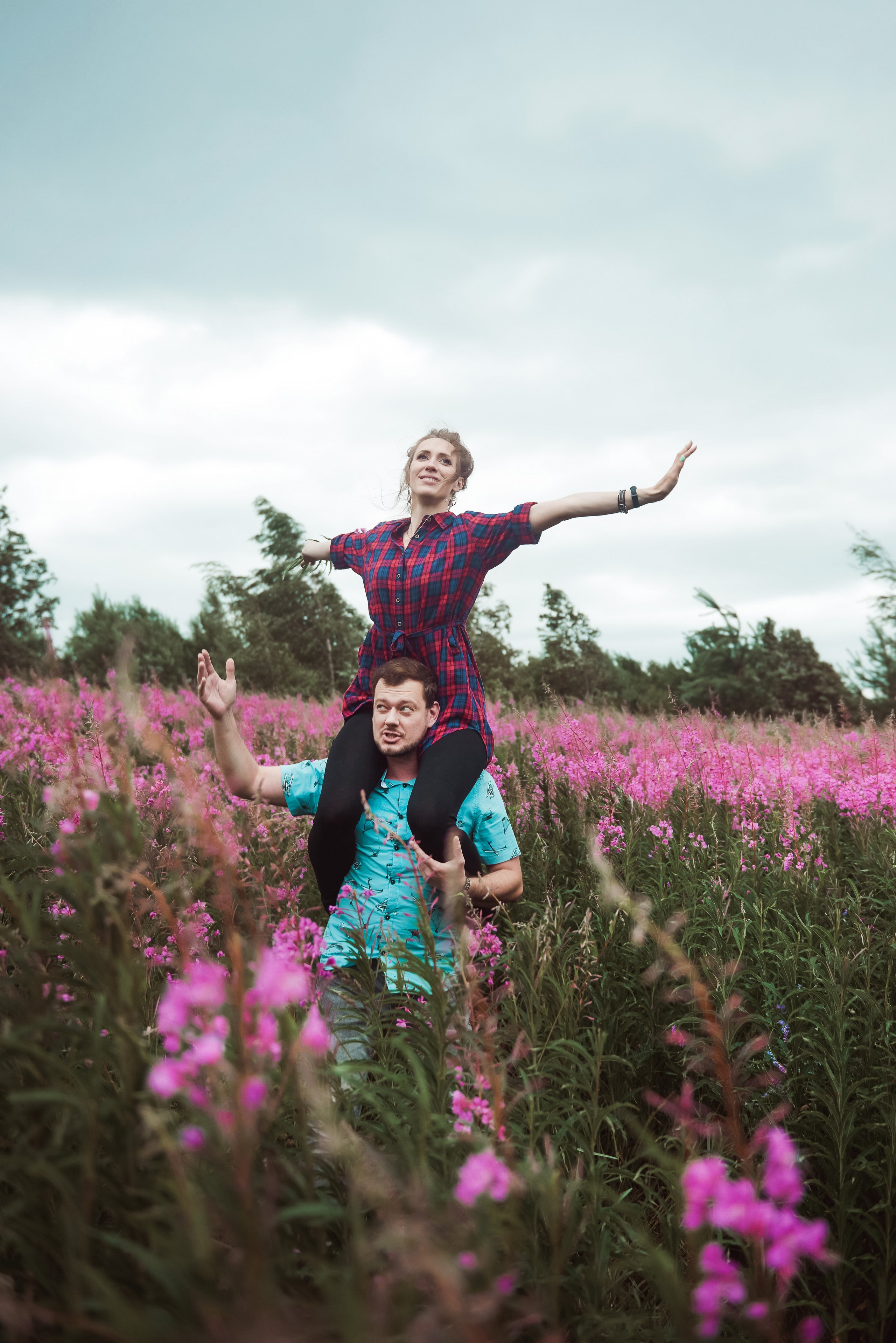 Александра и Вячеслав (фотосессия Love story на природе). Портретный, семейный и свадебный фотограф в Санкт-Петербурге и в Пушкине Ширяев Денис