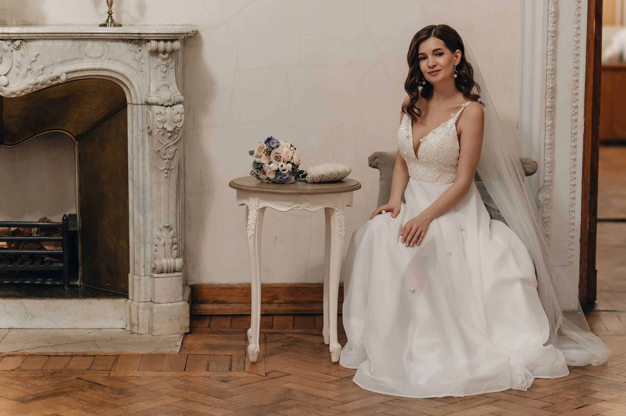 Свадебная фотосессия в библиотеке им. Пушкина. Портретный фотограф Москва Светлана Кашура