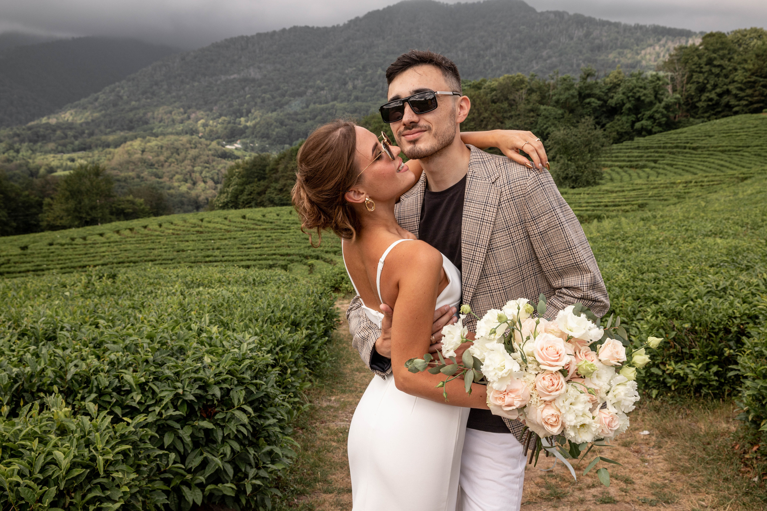 Чайные плантации. Водопад. Владимир и Марго. Фотограф свадебный Москва.Серпухов. Андрей Гоев
