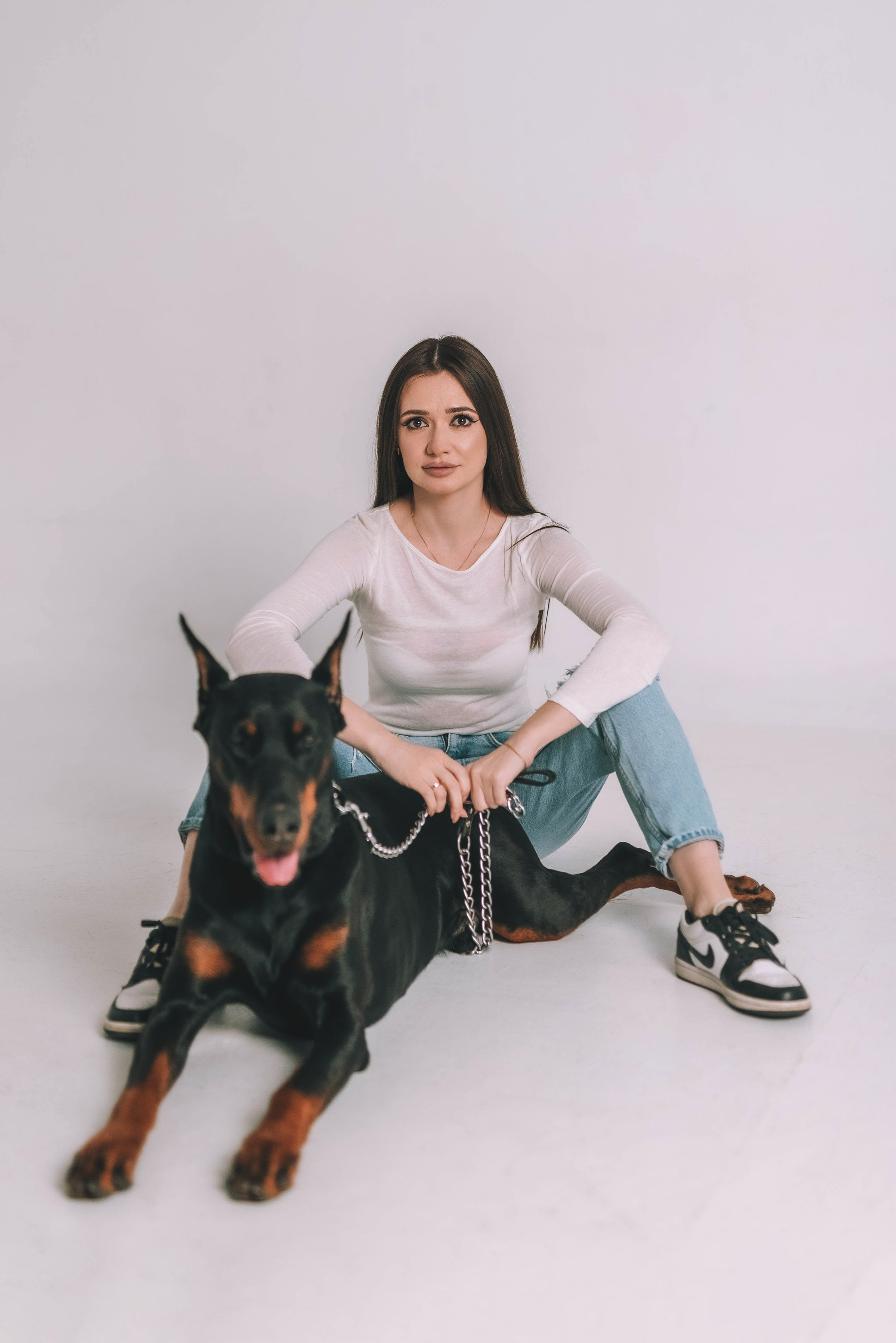 Фотосессия с доберманом. Семейный, детский фотограф в Воронеже Анна Никитина