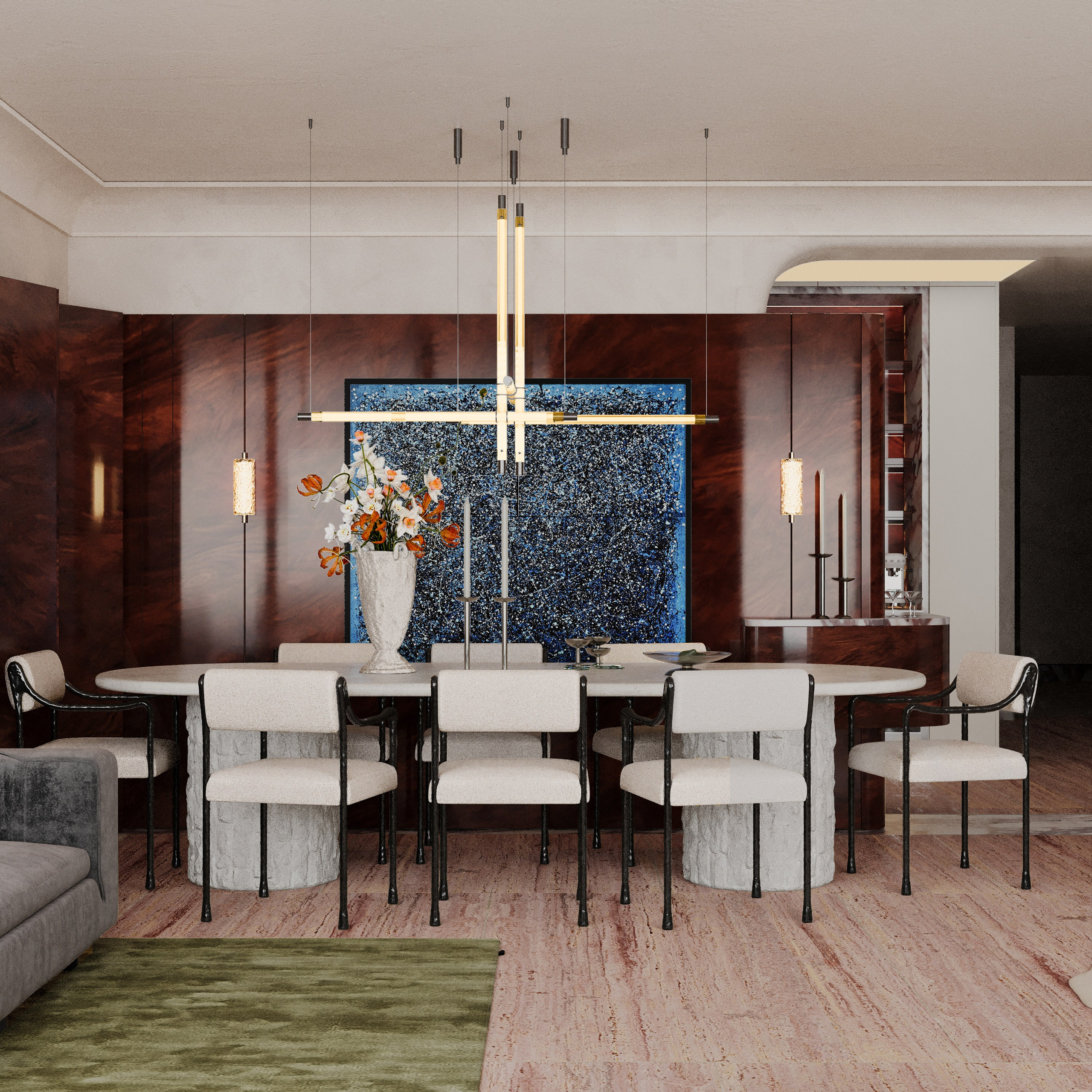 Апартаменты в эклектичном стиле с яркими акцентами 164 m². SHAIMERDINOVA INTERIORS