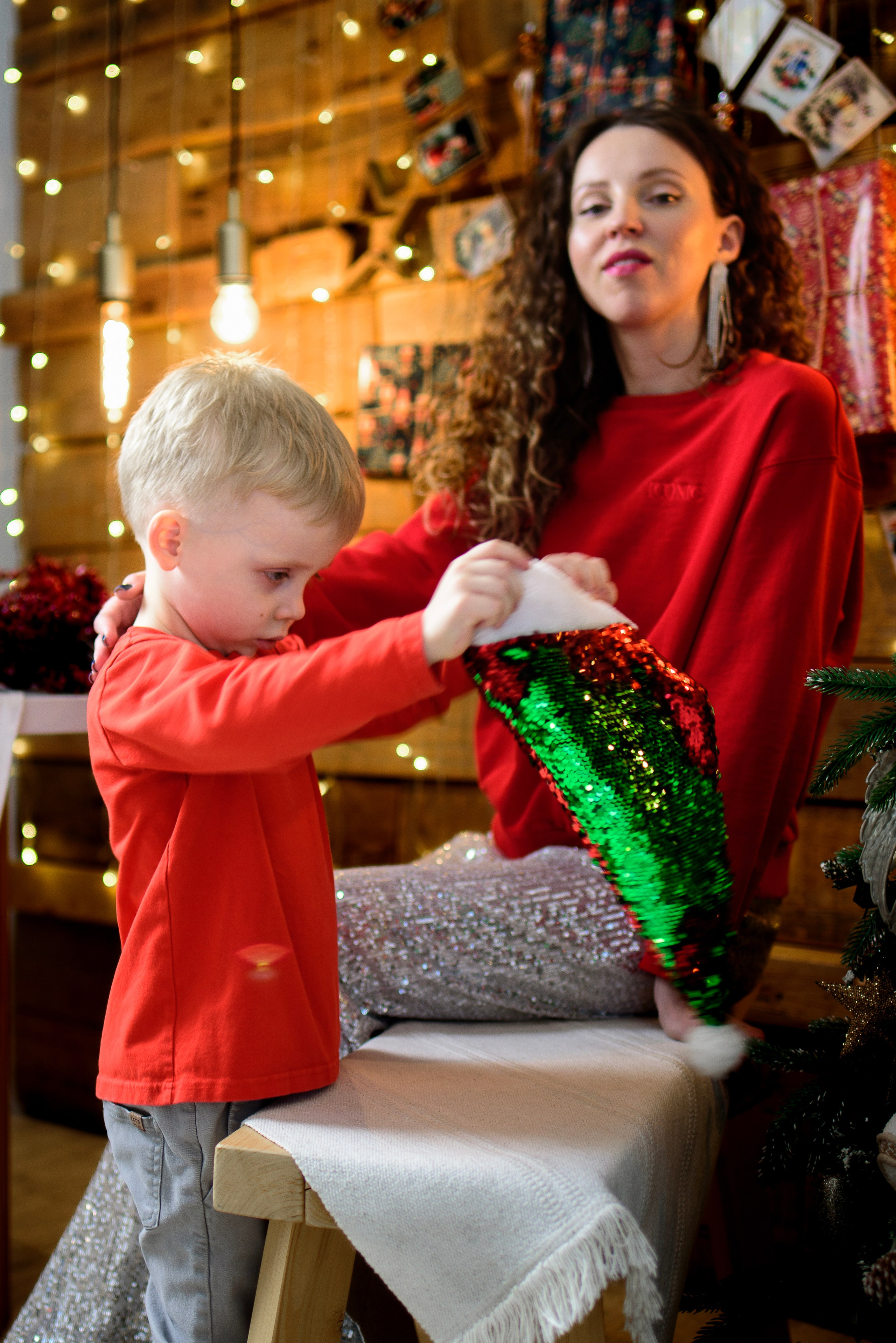 Новогодняя фотосессия Тани и Сережа (младшего). Фотограф