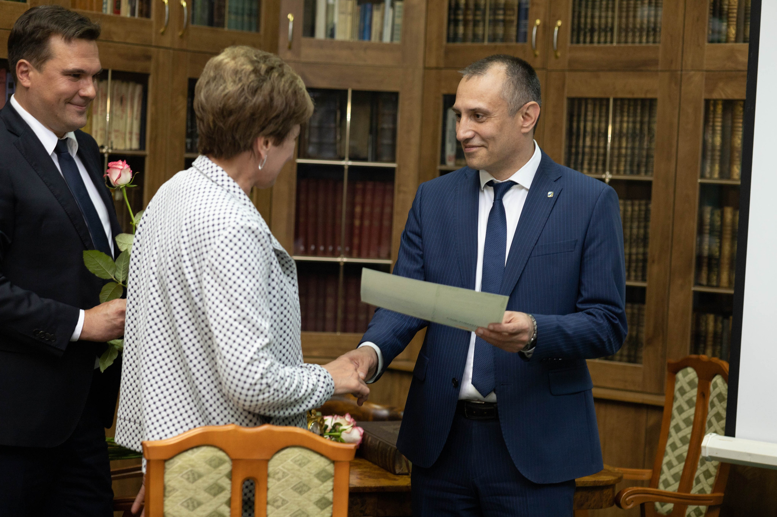 Награждение шахматной федерации