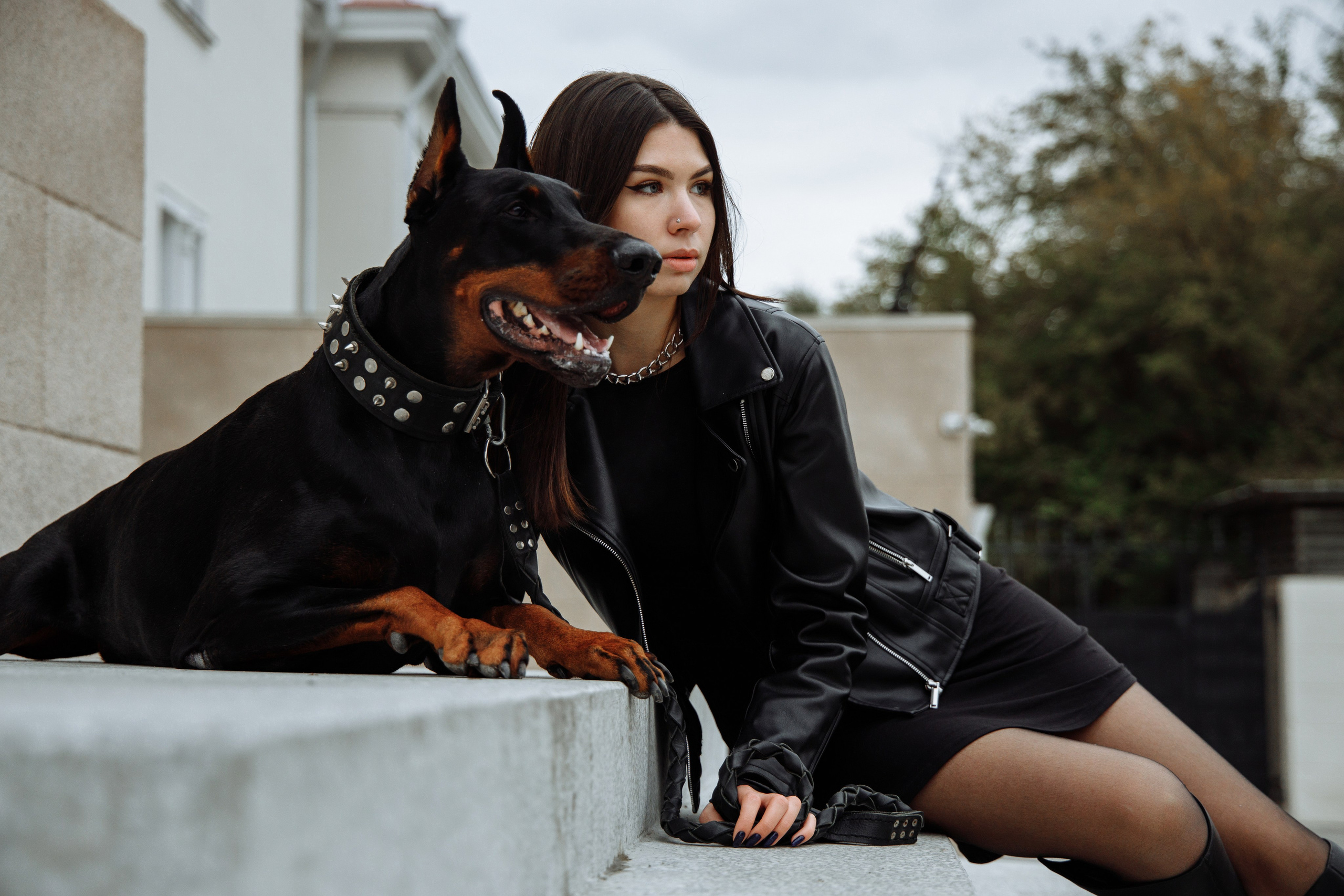 Лера с доберманом. Татьяна Мирзоян