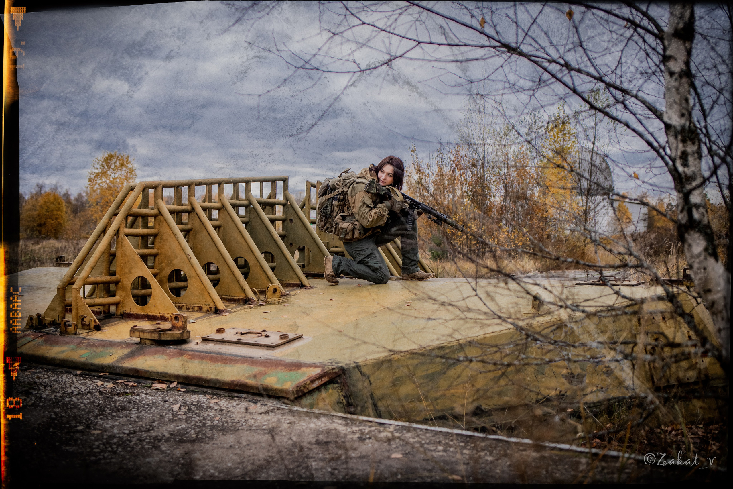 Жанровая постановочная фотосъемка «Сталкер Ракета». Репортажный фотограф, Москва, Закат