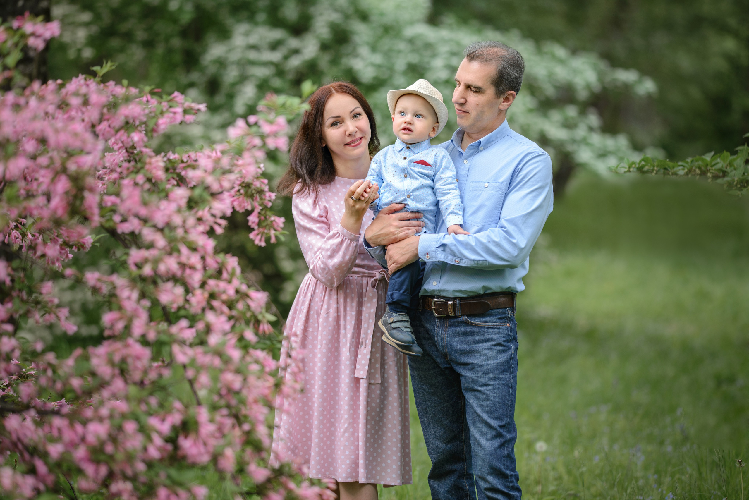 Семья Анастасии в Ботаническом саду