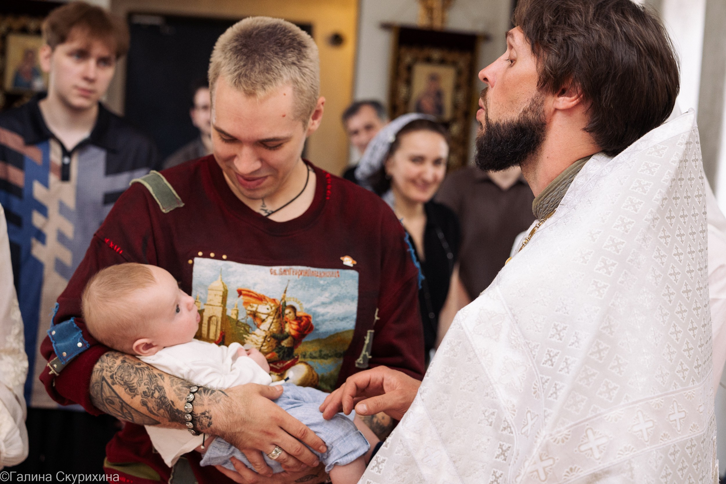 Фотосъемка таинства крещения, крестин в храме Георгия Победоносца Иваново