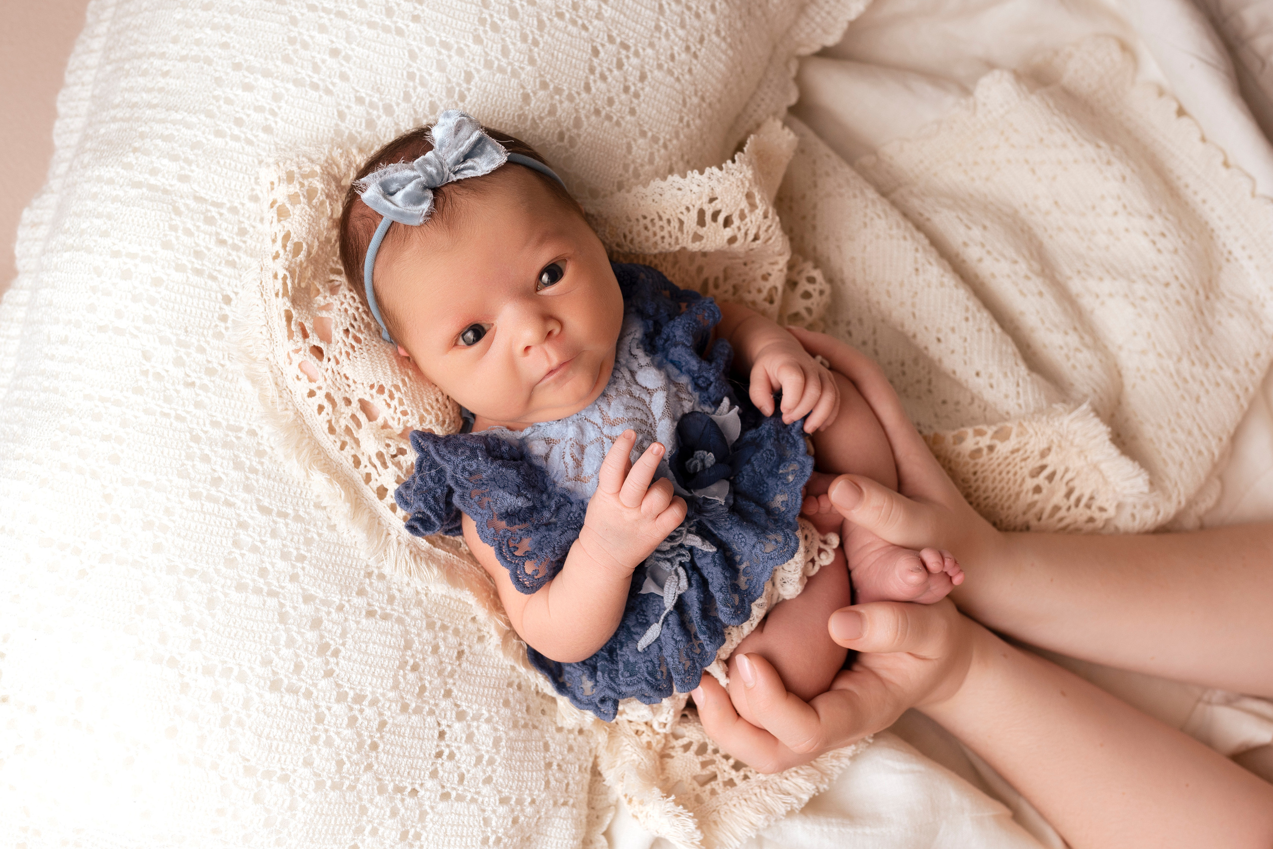 Съемка новорожденного в стиле классик