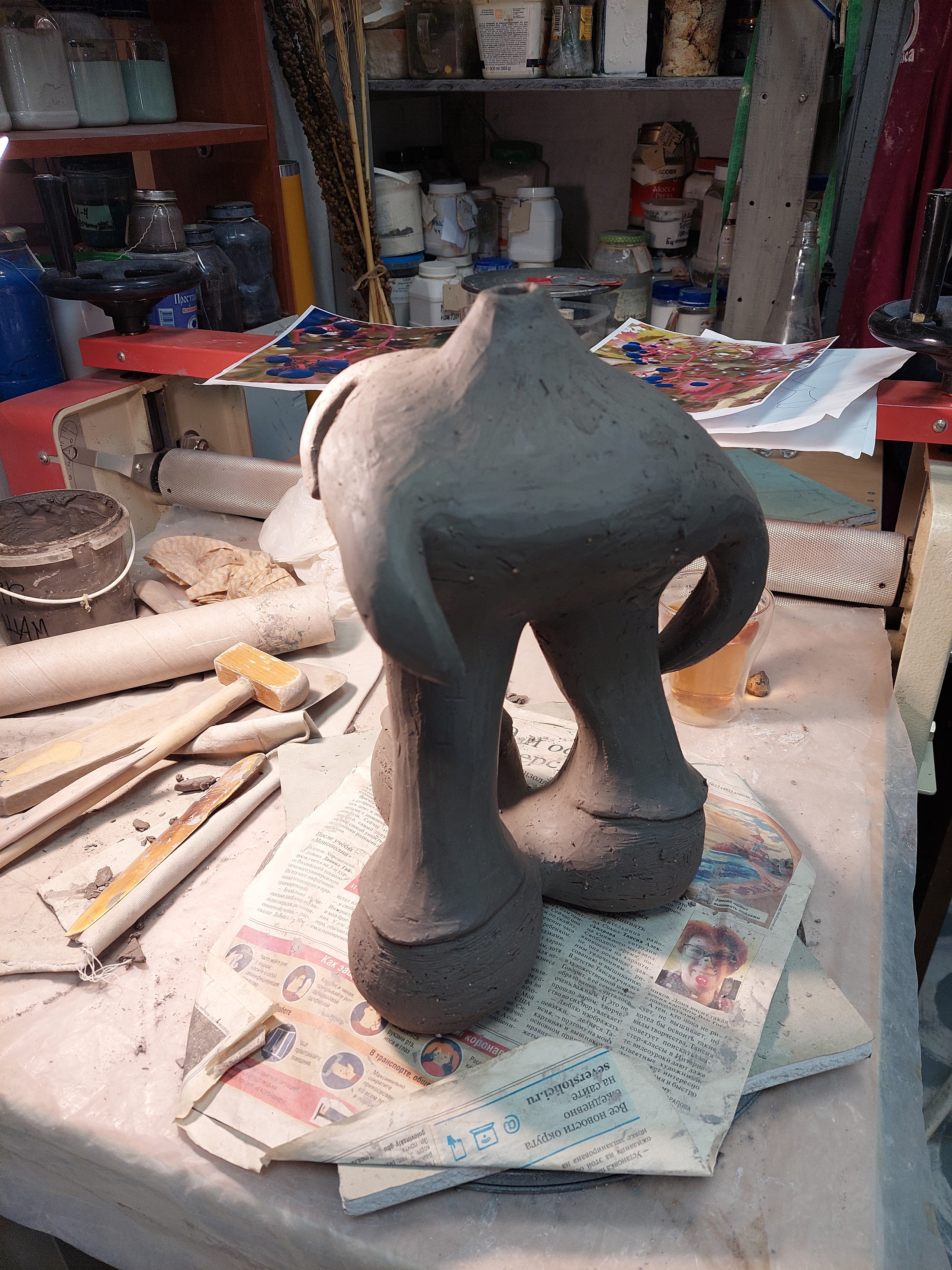 Что остается за кадром, или процесс работы керамиста. Керамика с историей. Елена Рогалёва