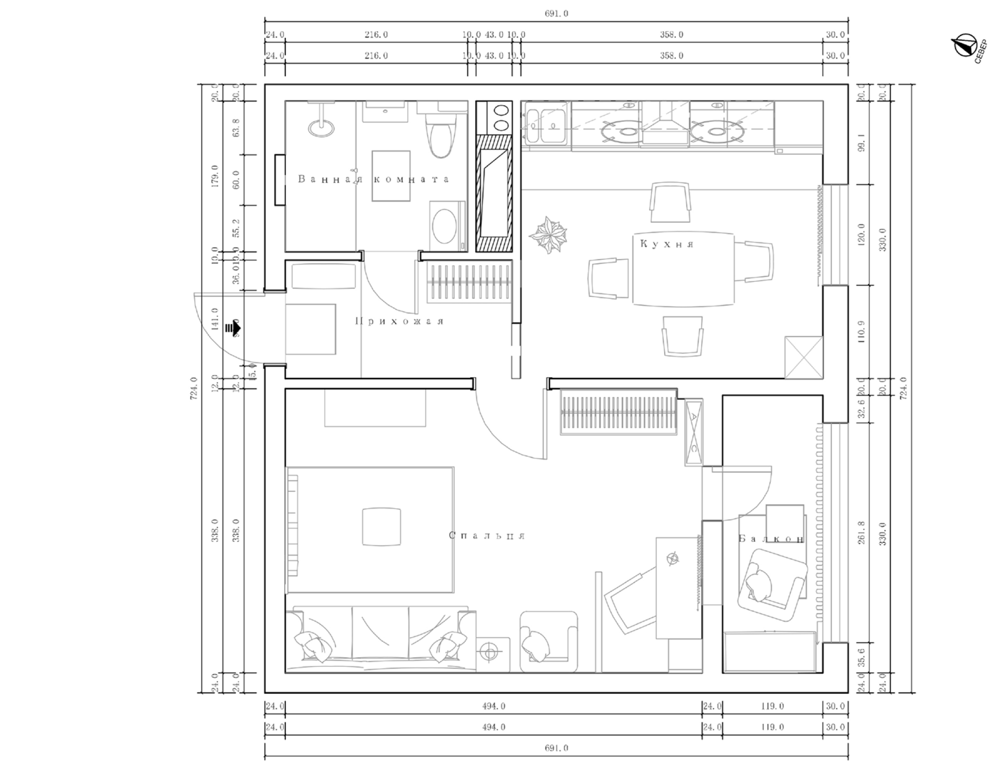 Планировочная расстановка мебели в квартире для повышения ликвидности и инвестиционной доходности
