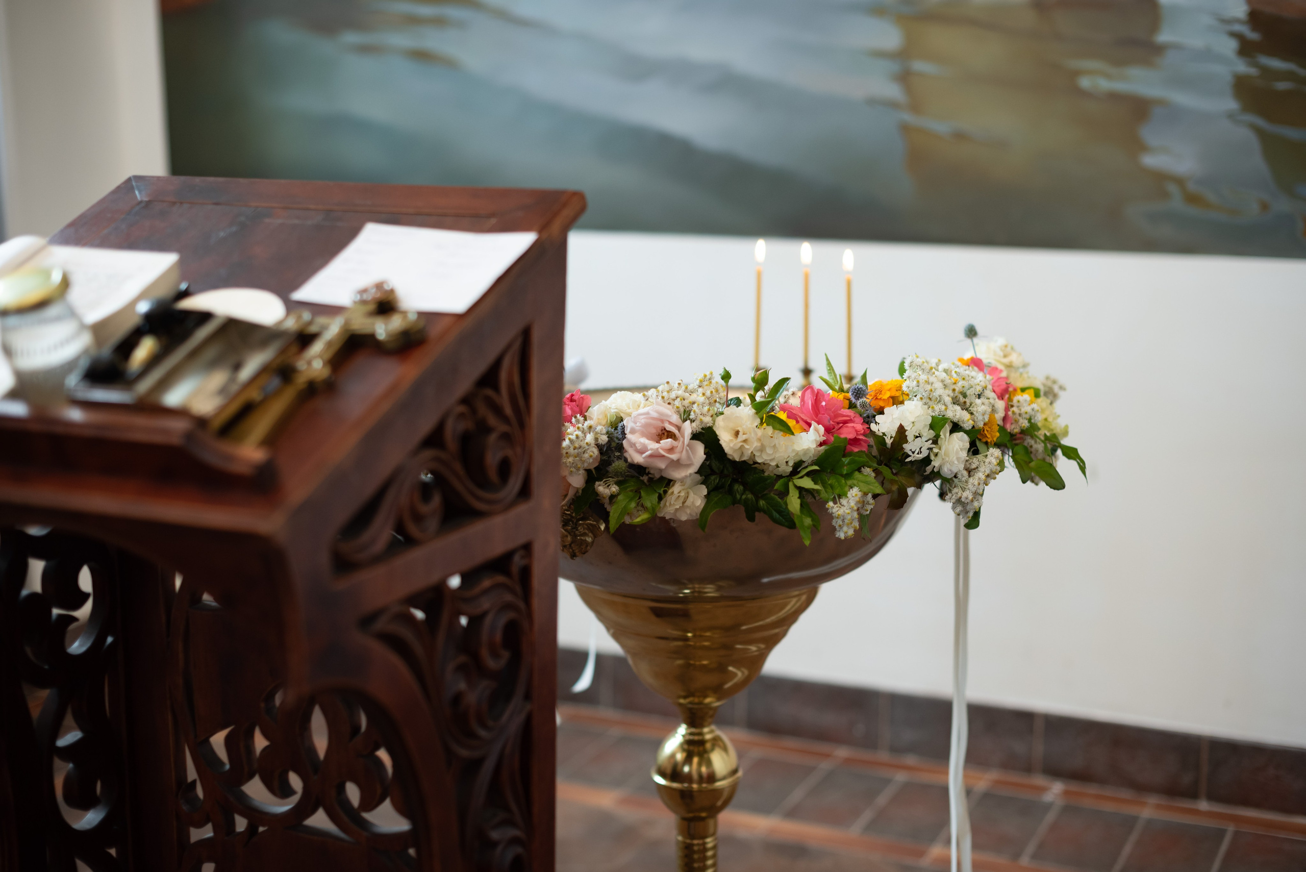 Украшение купели. Фотограф Крещения и Венчания. Минск и другие города. Почтенная Наташа