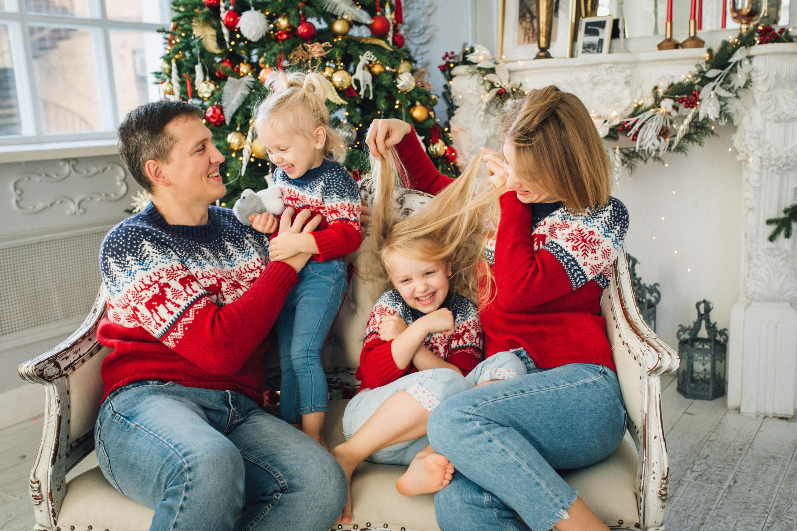 Анна и Петр новогоднее. Cемейный и женский фотограф в Москве Маргарита Аракчеева