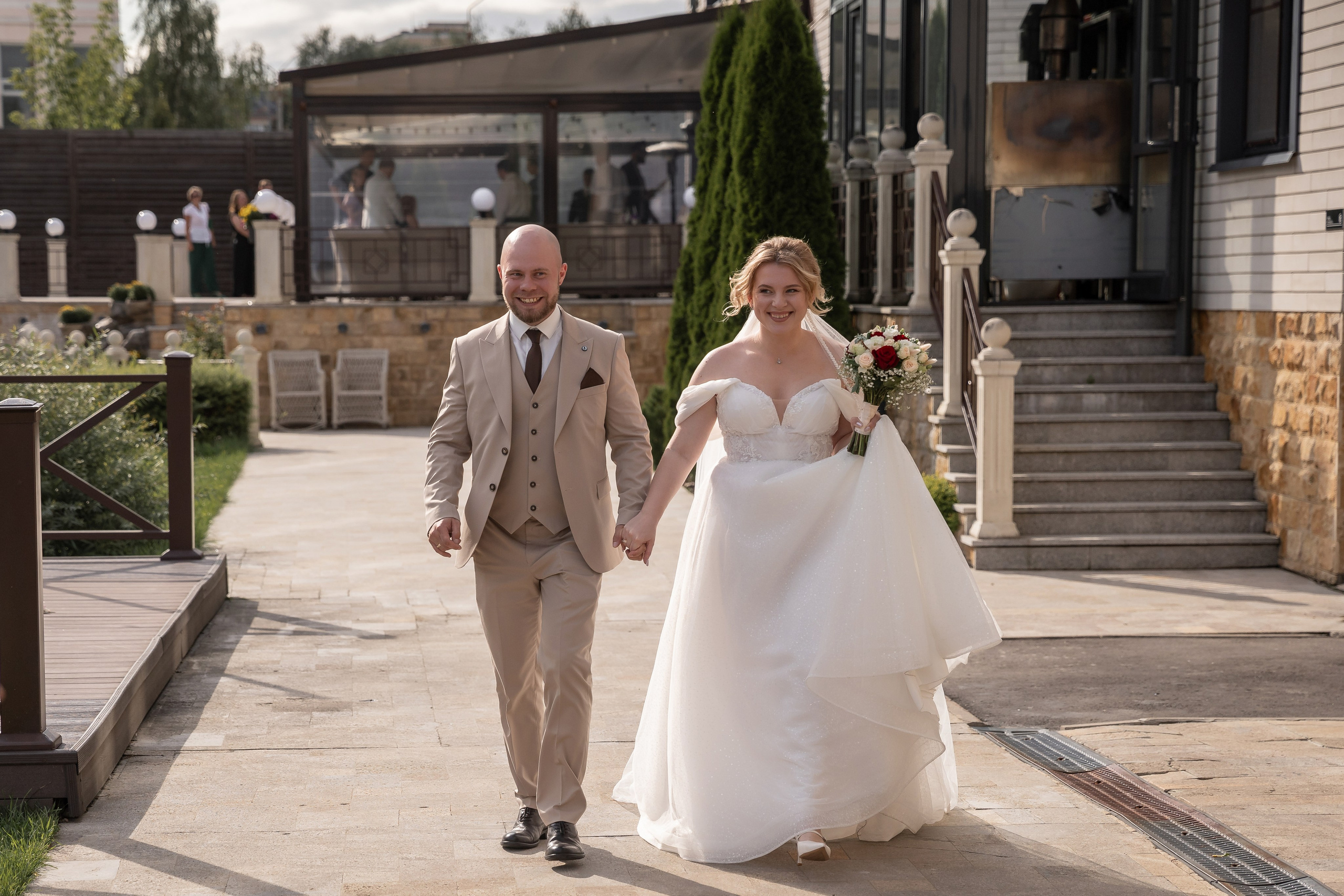 Выездная церемония брака, свадебный фотограф Москва, Теплица парк