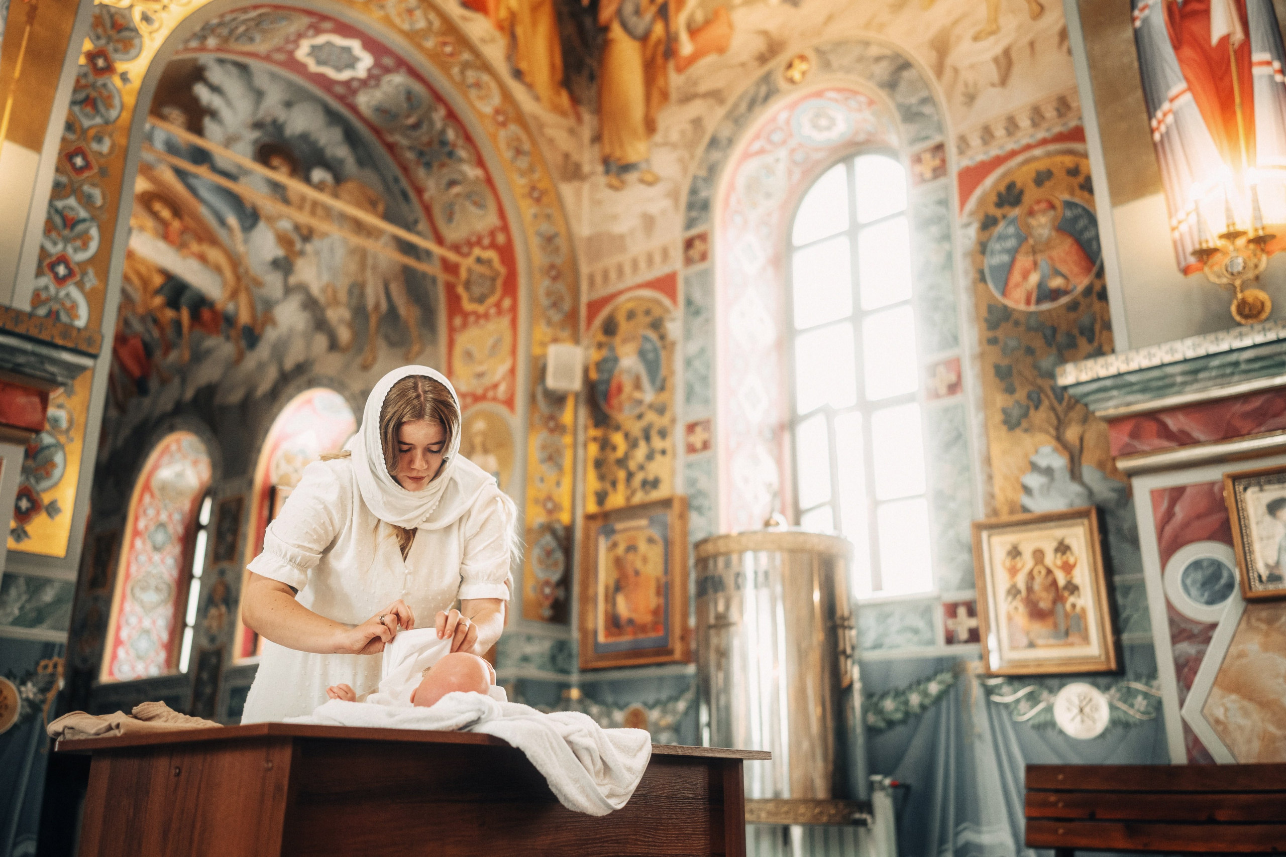 Крещение в храме Всецарица.