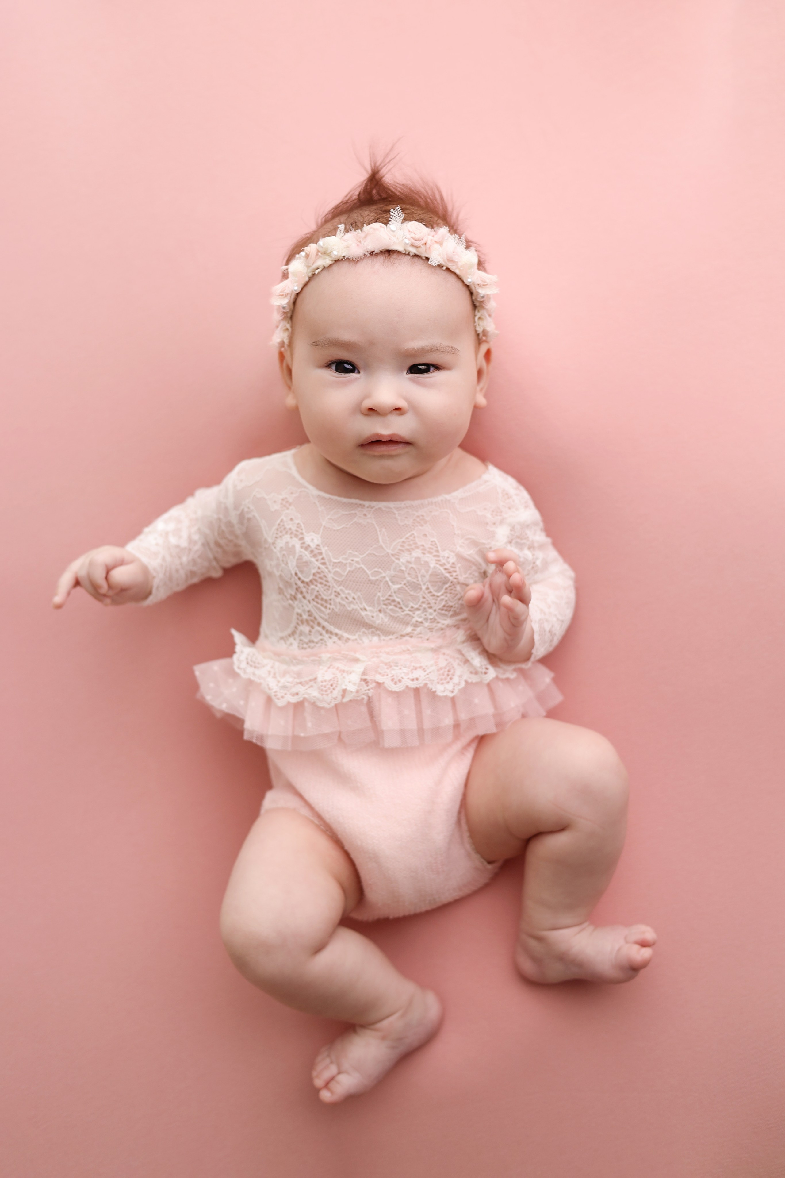 Фотосессия Василисы в студии в Бутово. Фотограф новорожденных Москва. Ньюборн фотограф Москва