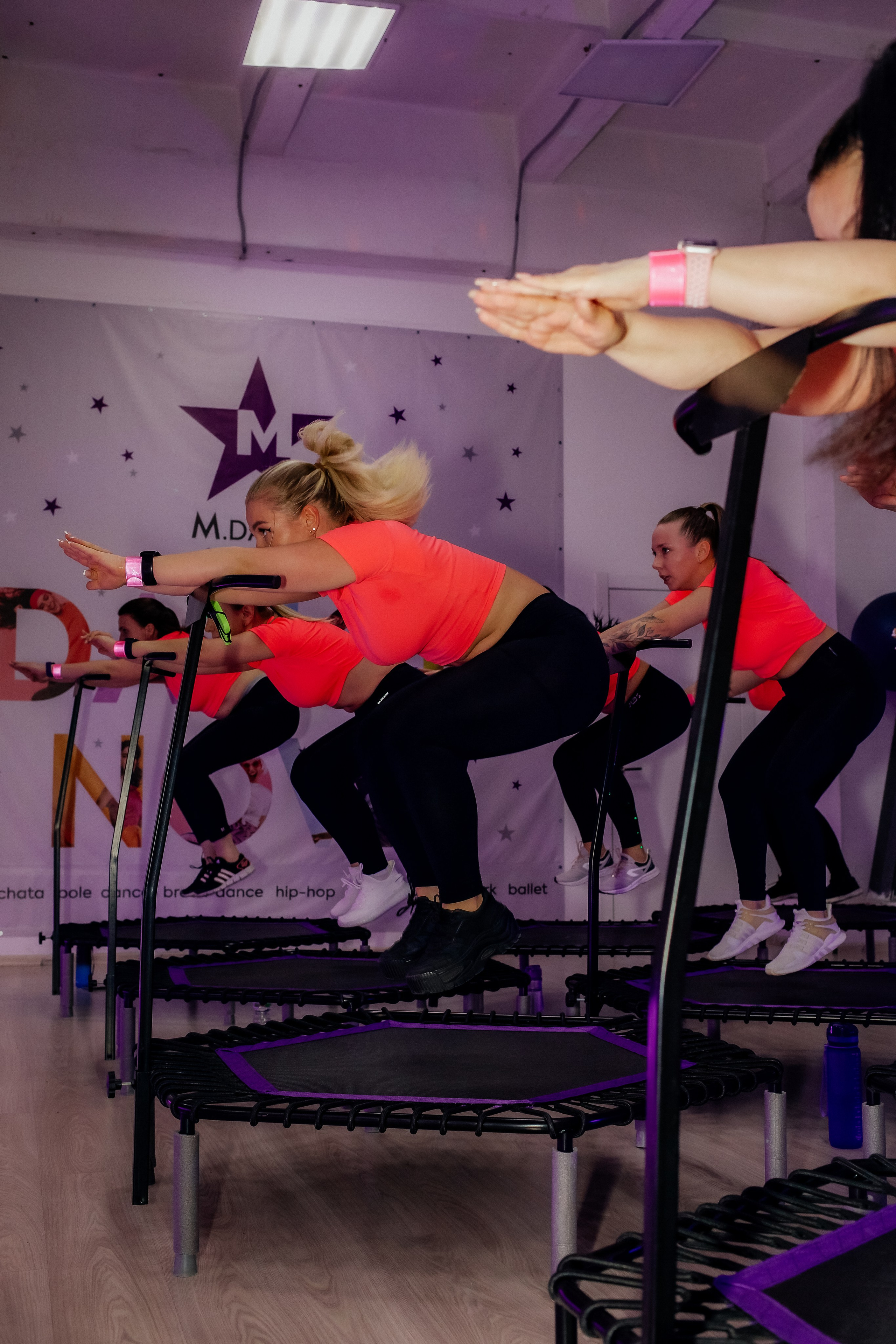 Съемки тренировок для сети студий Jumping Fitness. Ирина Тихонова — фотограф для детей и коллективов в Москве