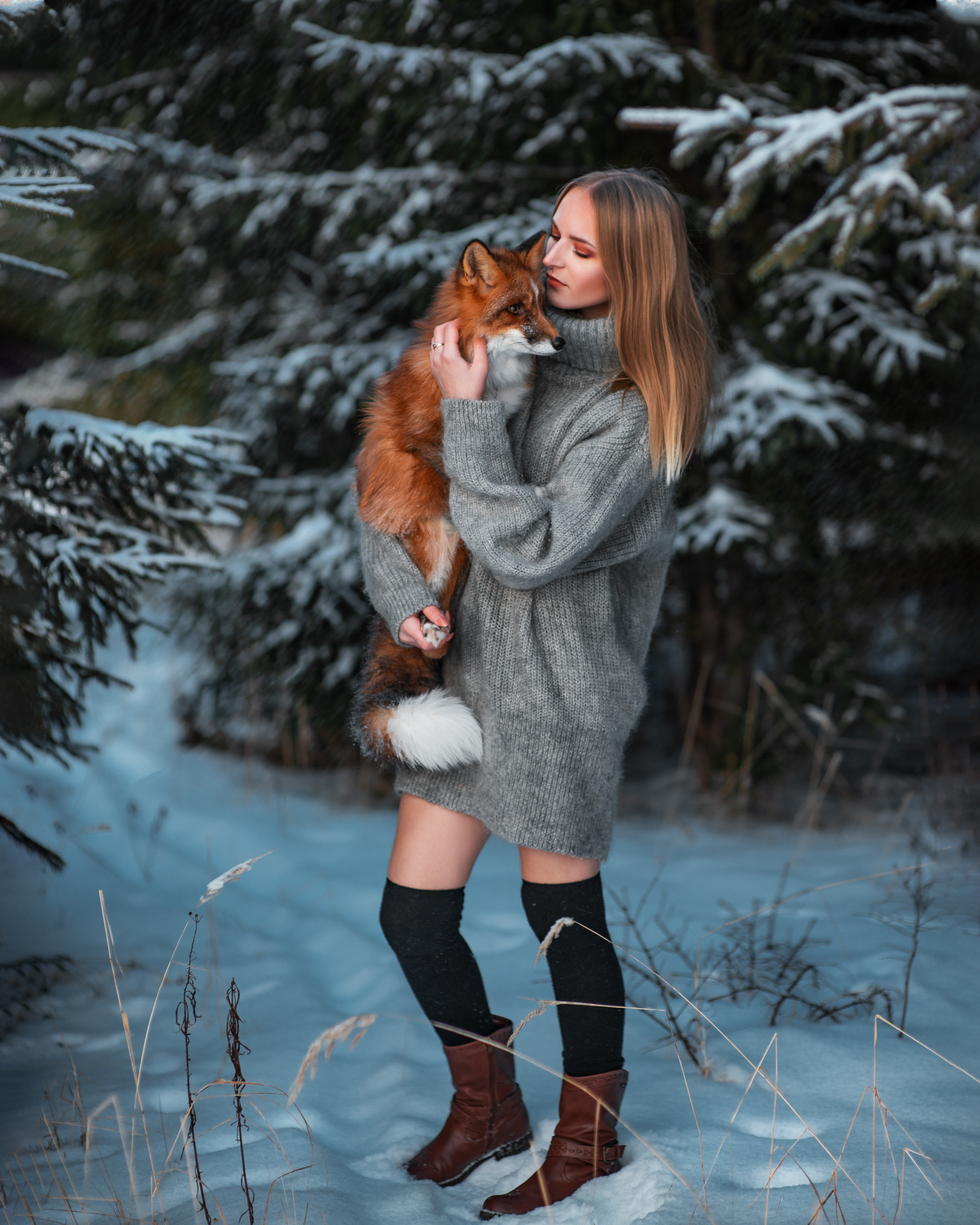 С лисой. Belichev45foto.ru