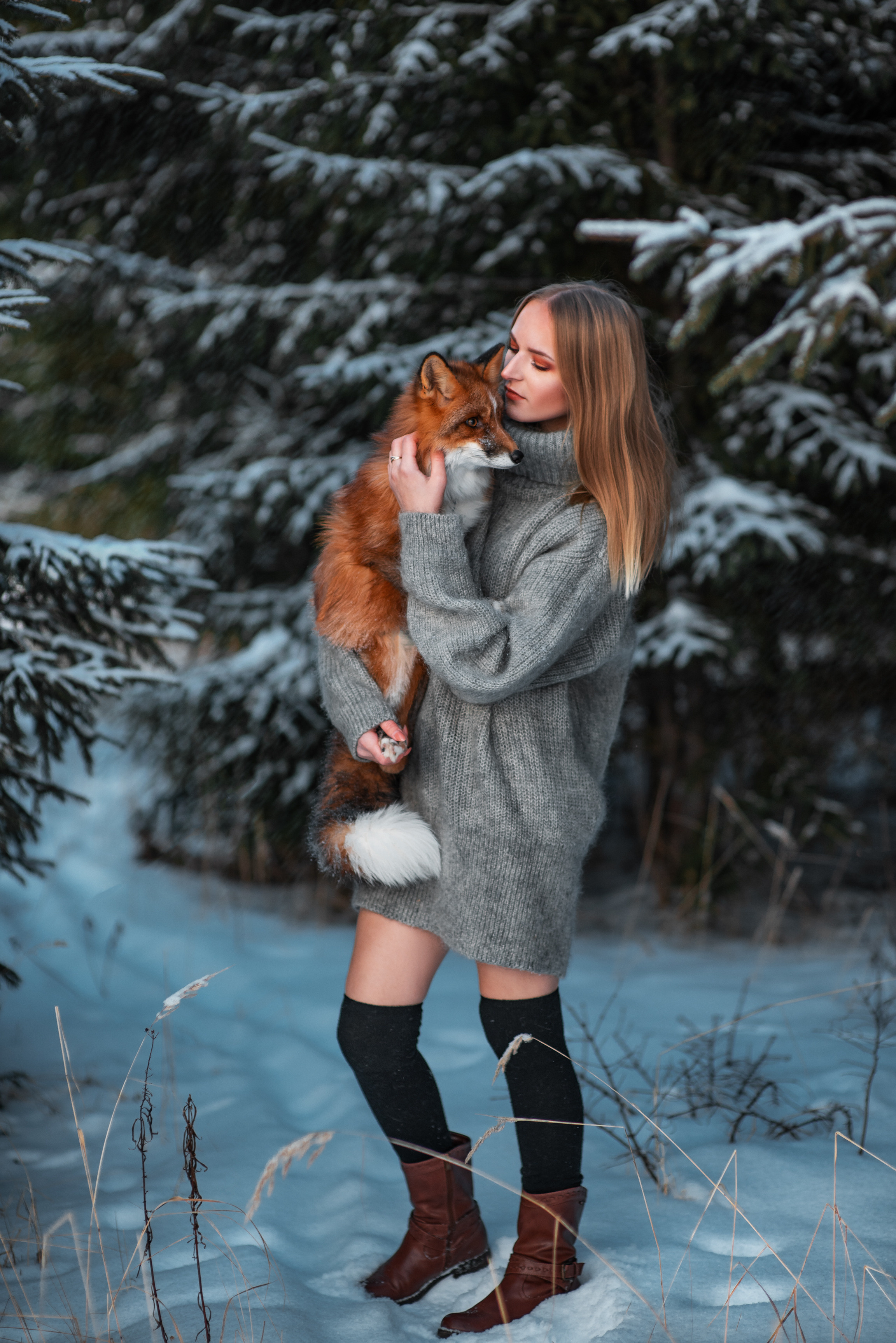 С лисой. Belichev45foto.ru