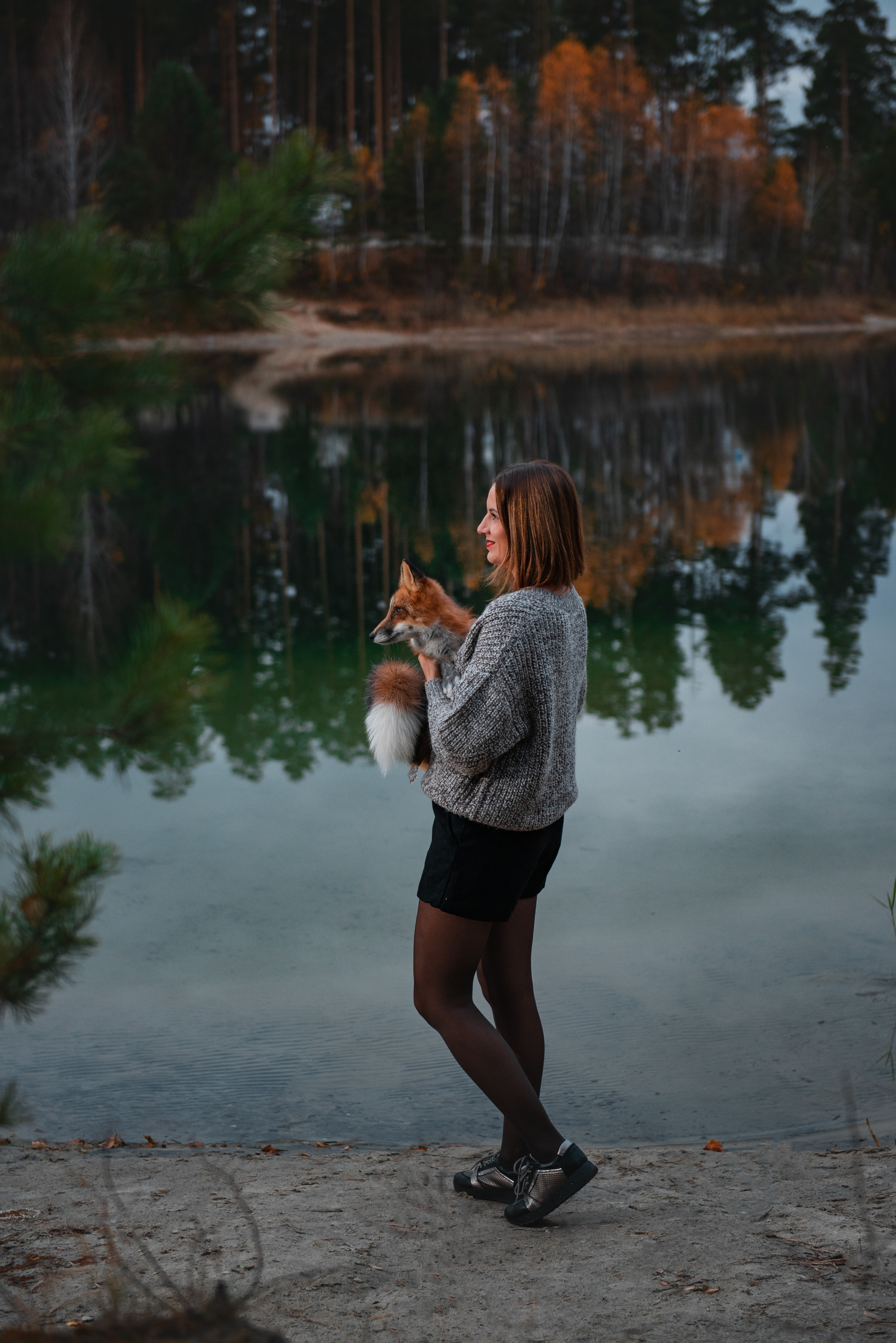 С лисой. Belichev45foto.ru