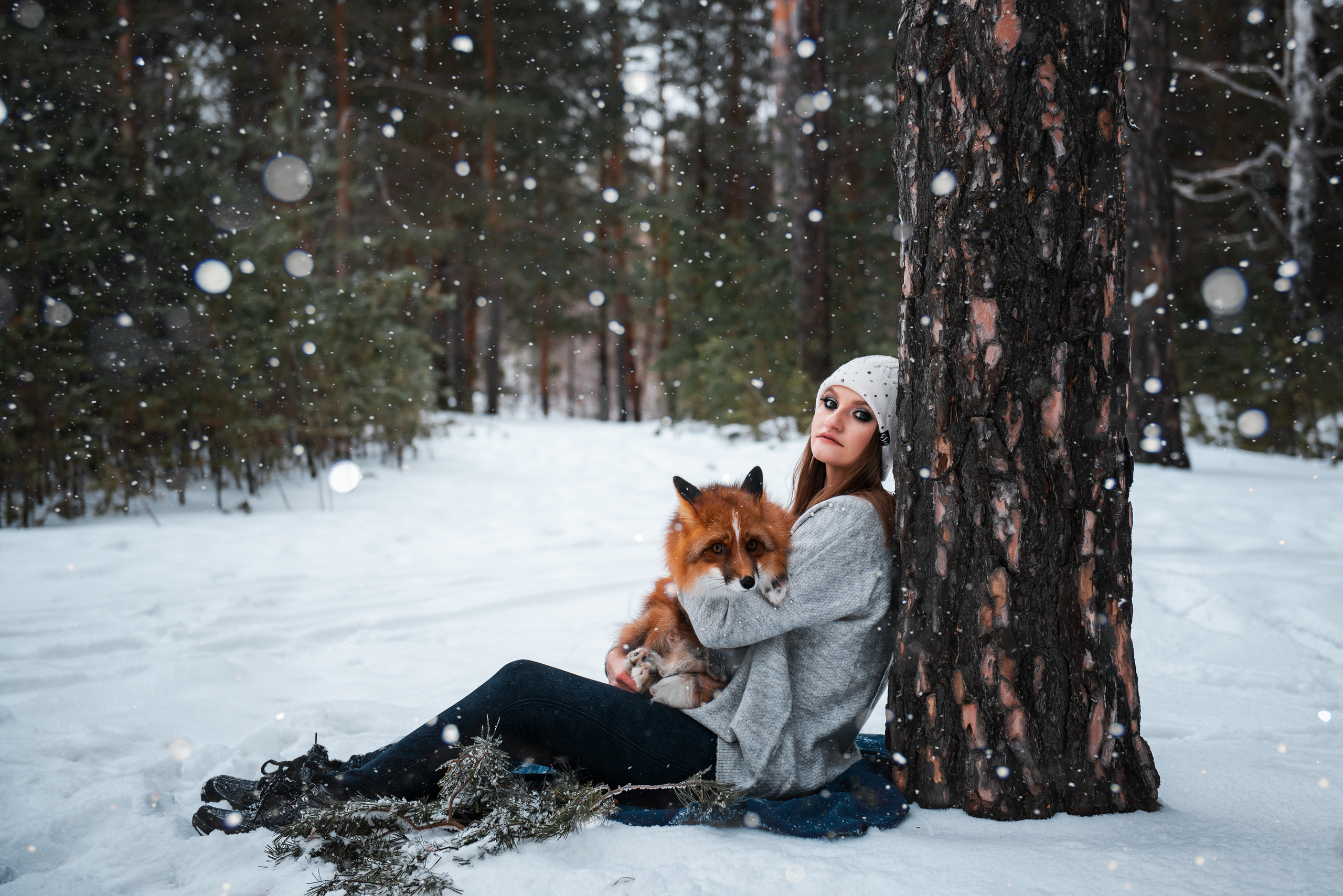 С лисой. Belichev45foto.ru