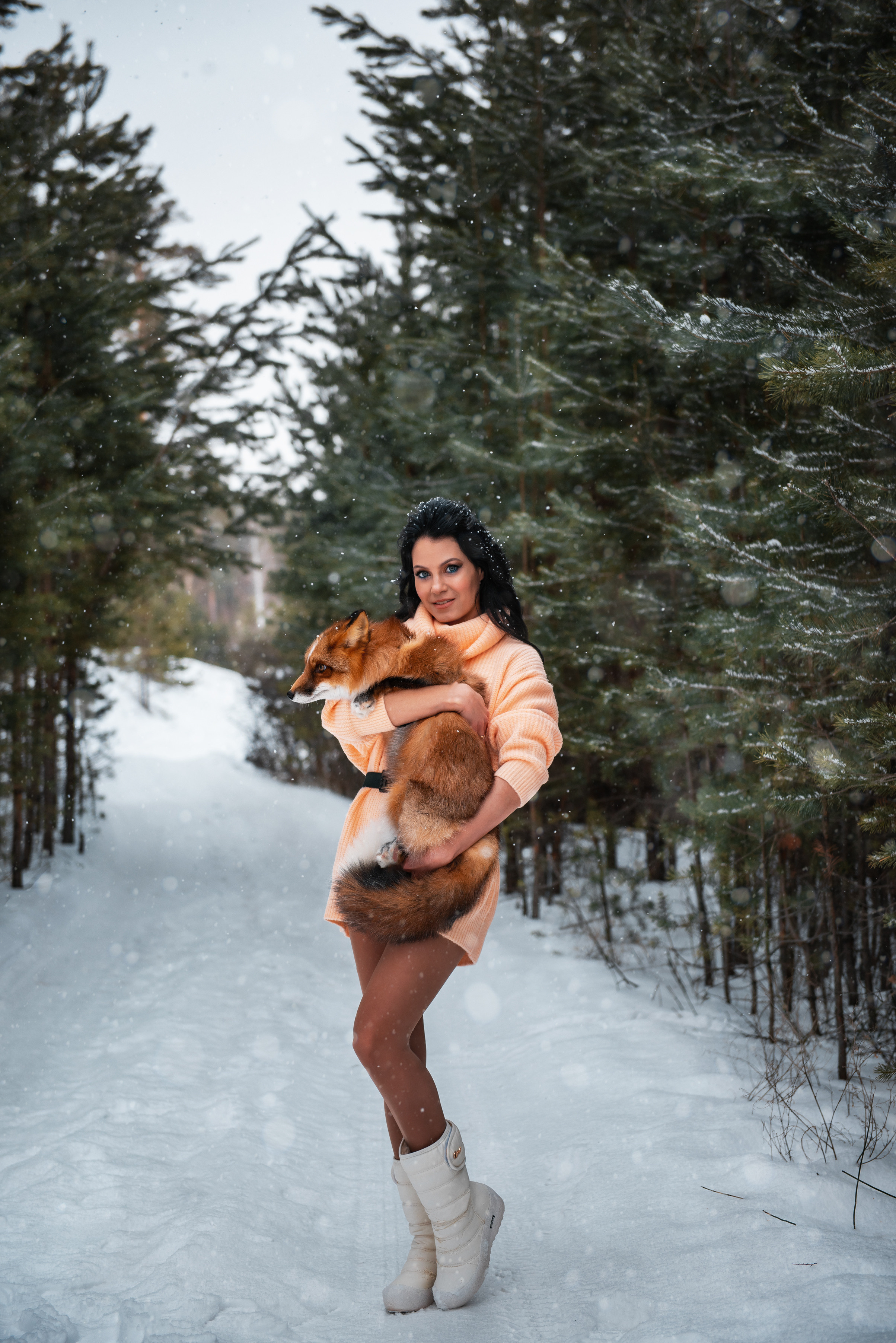 С лисой. Belichev45foto.ru