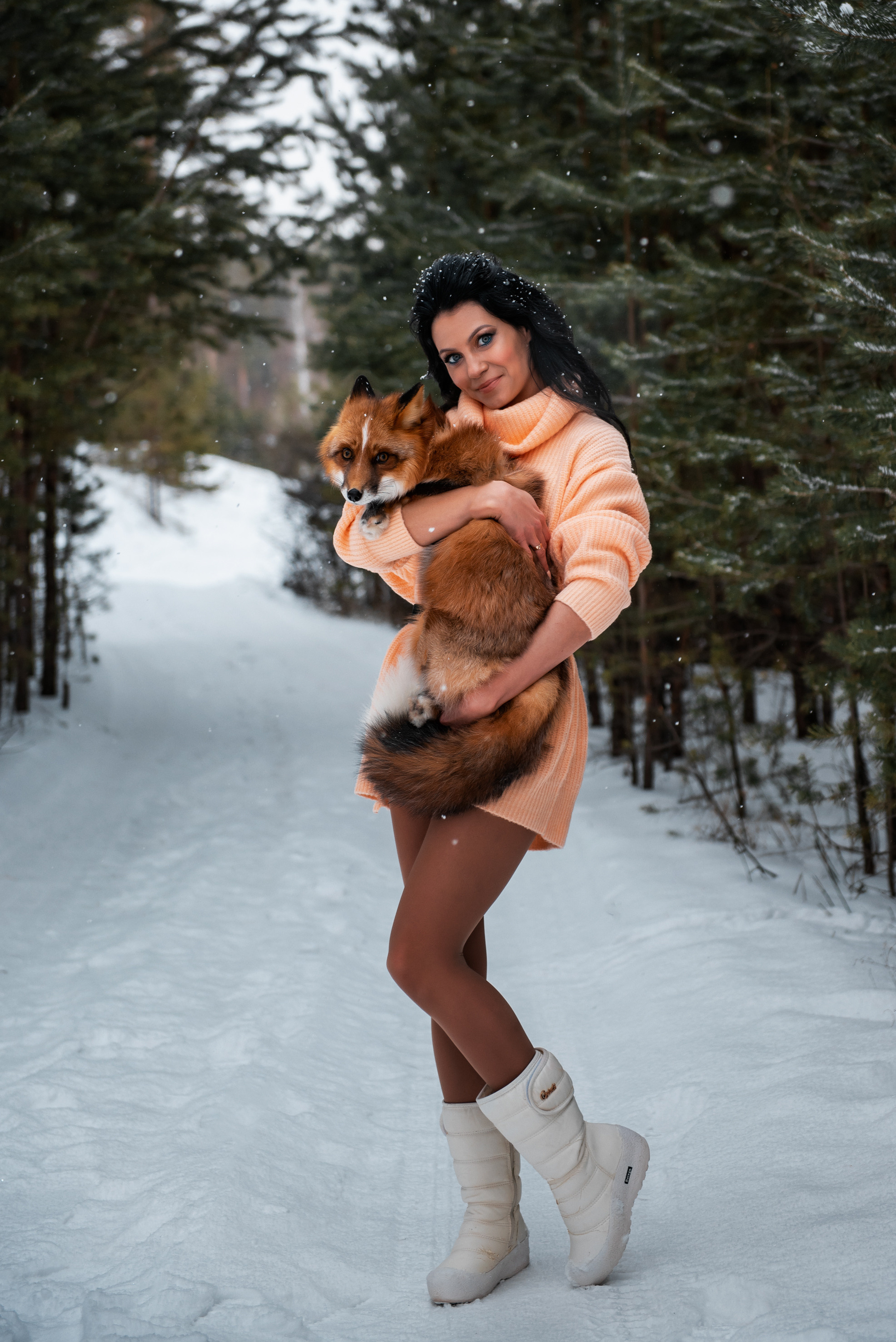 С лисой. Belichev45foto.ru