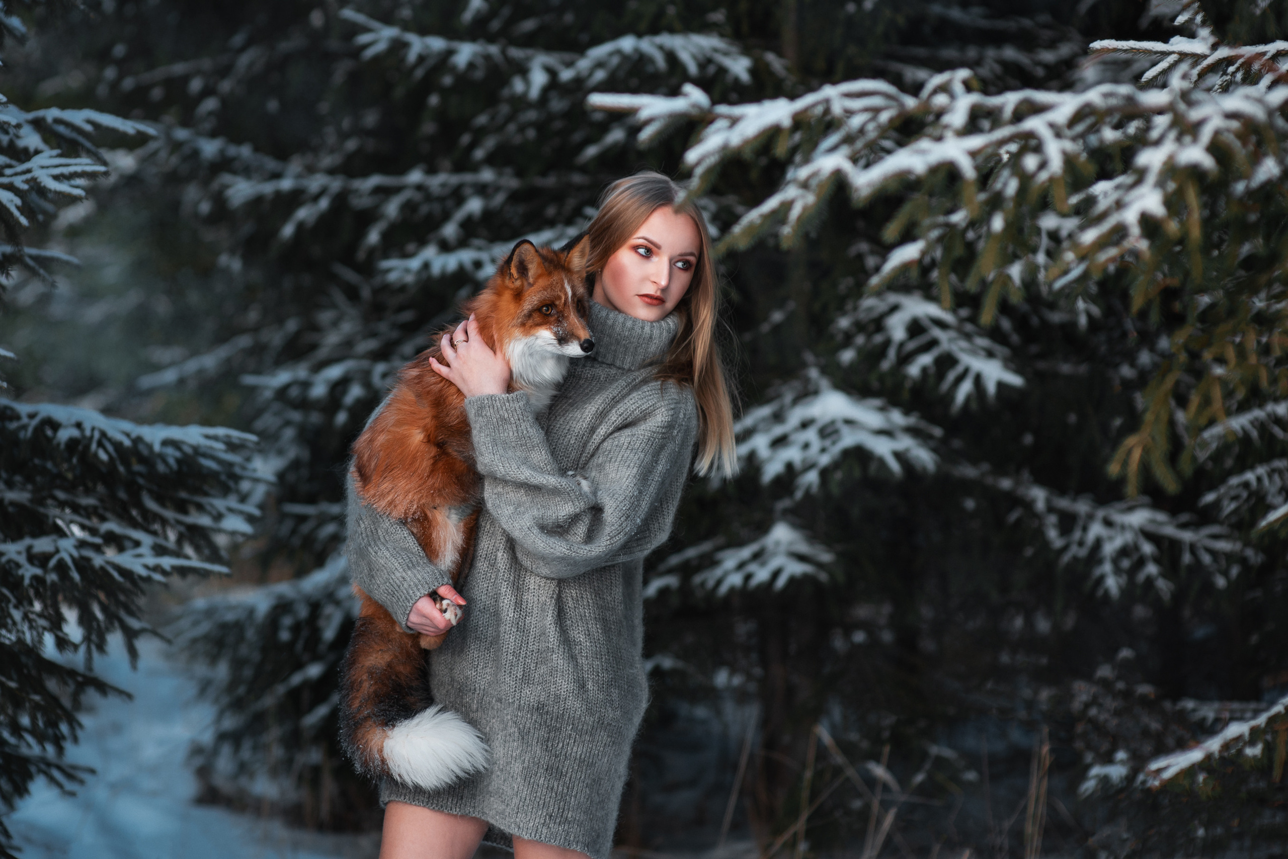 С лисой. Belichev45foto.ru