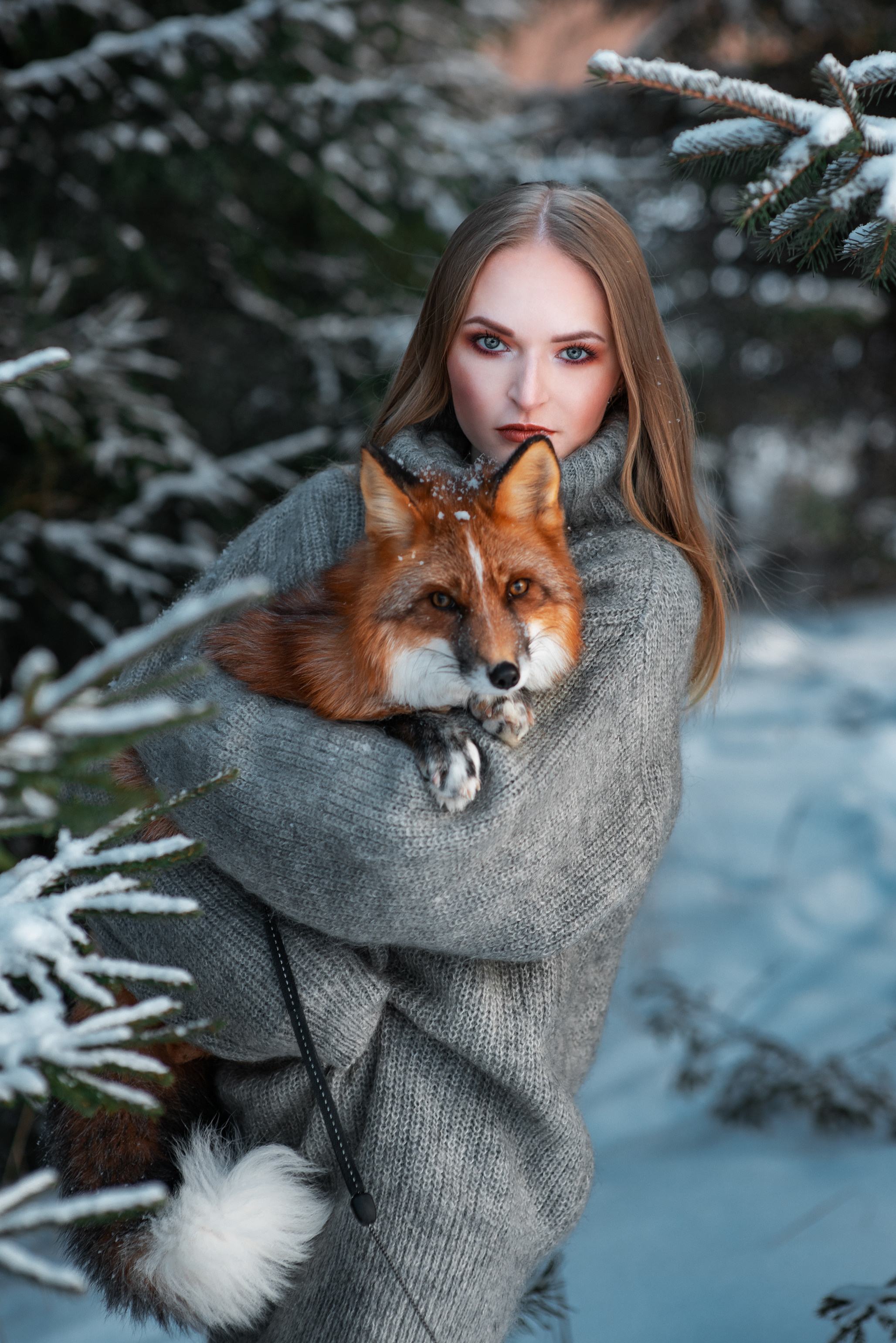 С лисой. Belichev45foto.ru