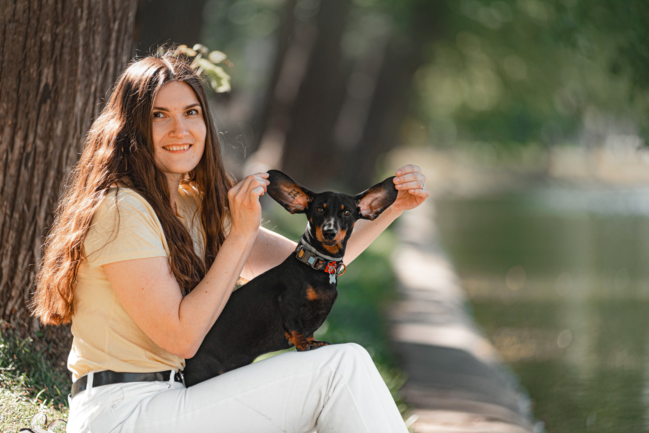 Малыш Гранд и его Таня на чистых прудах. Фотограф — анималист Саратов/Москва|Плужникова Юлия