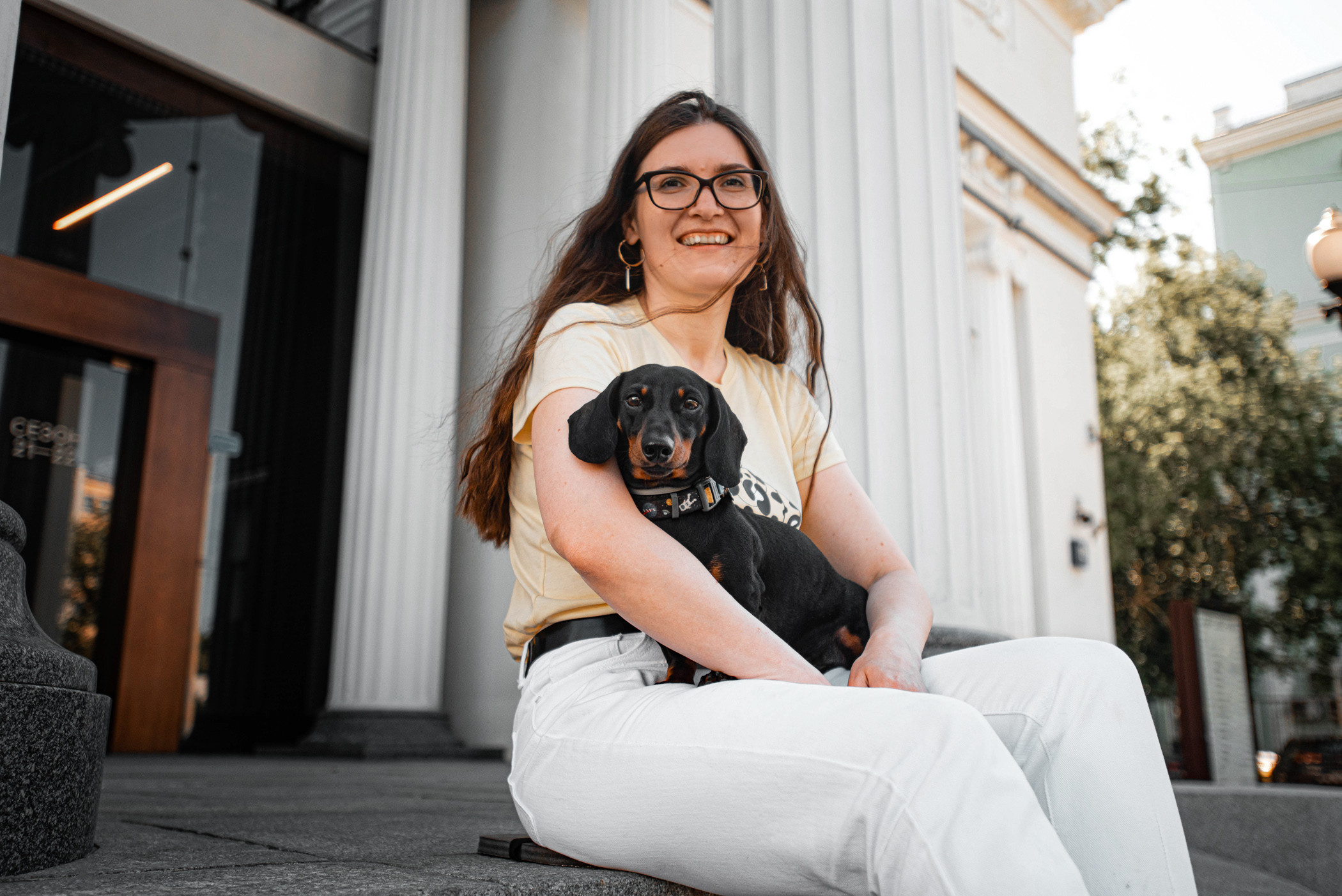 Малыш Гранд и его Таня на чистых прудах. Фотограф — анималист Саратов/Москва|Плужникова Юлия