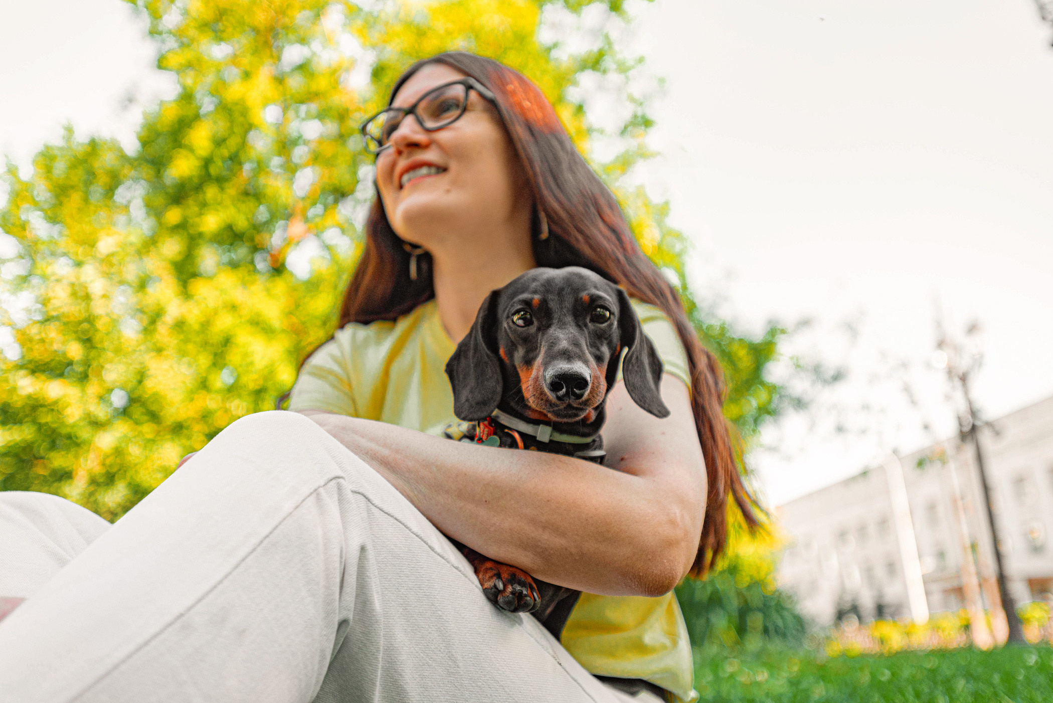Малыш Гранд и его Таня на чистых прудах. Фотограф — анималист Саратов/Москва|Плужникова Юлия