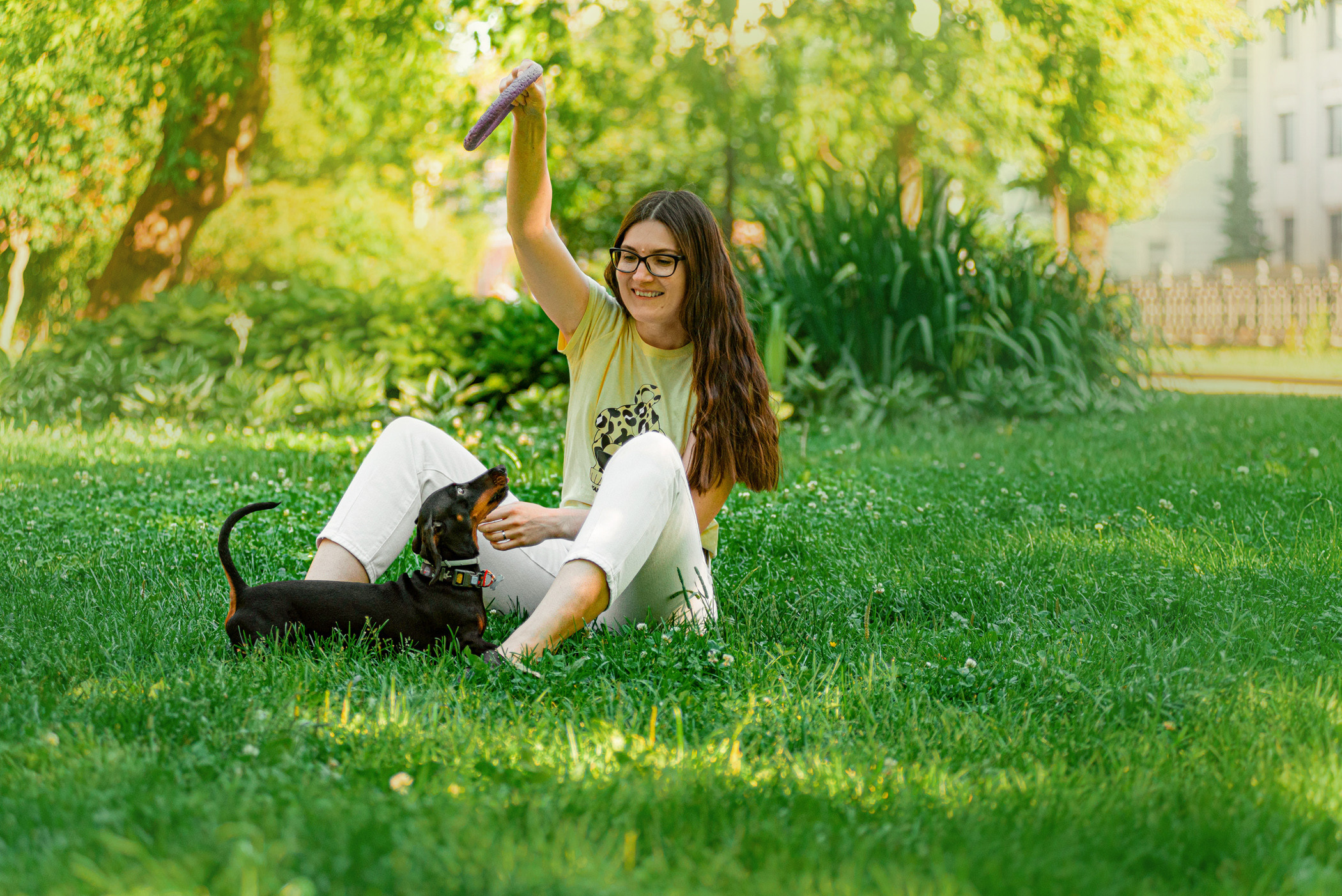 Малыш Гранд и его Таня на чистых прудах. Фотограф — анималист Саратов/Москва|Плужникова Юлия