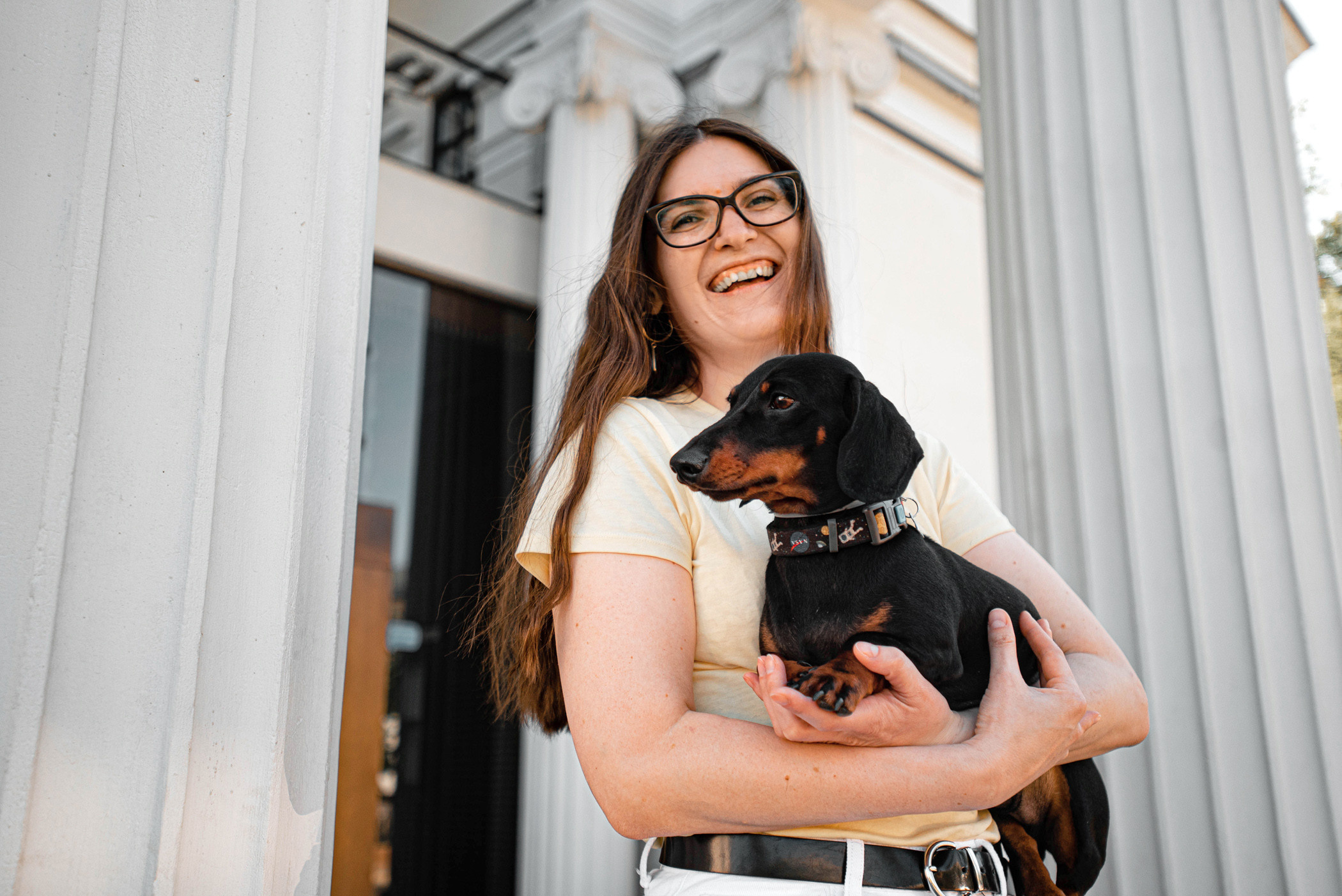 Малыш Гранд и его Таня на чистых прудах. Фотограф — анималист Саратов/Москва|Плужникова Юлия