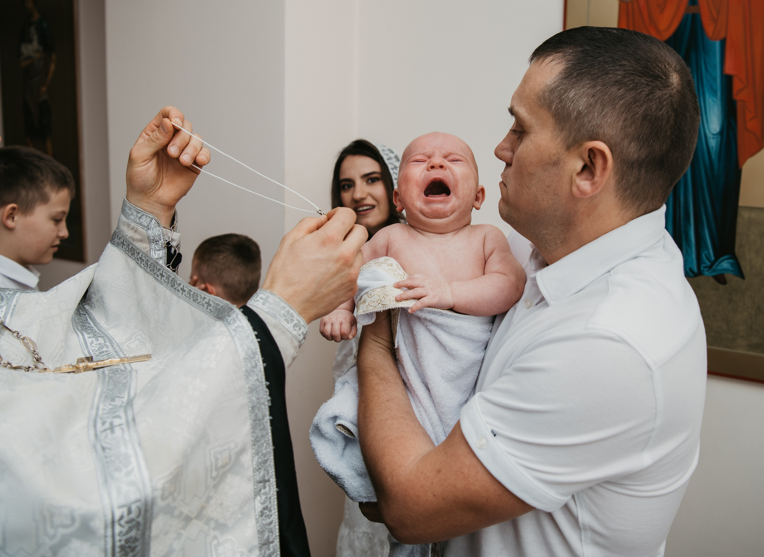 Крещение Евгения. Фотограф на выписку из роддома в Москве и МО