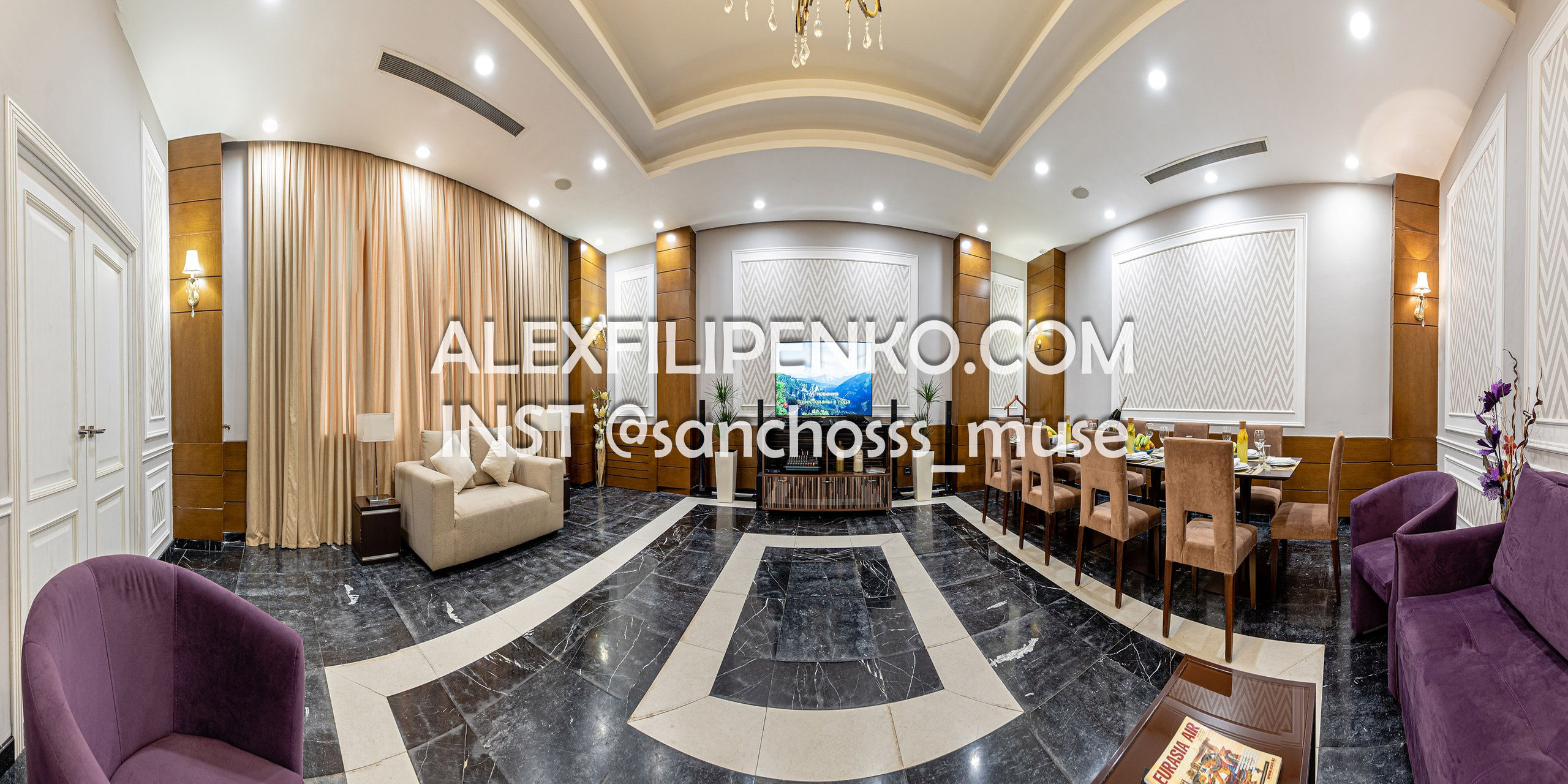 VIP зал Comfort Hotel Astana. Фотограф интерьера недвижимости и архитектуры в Астане