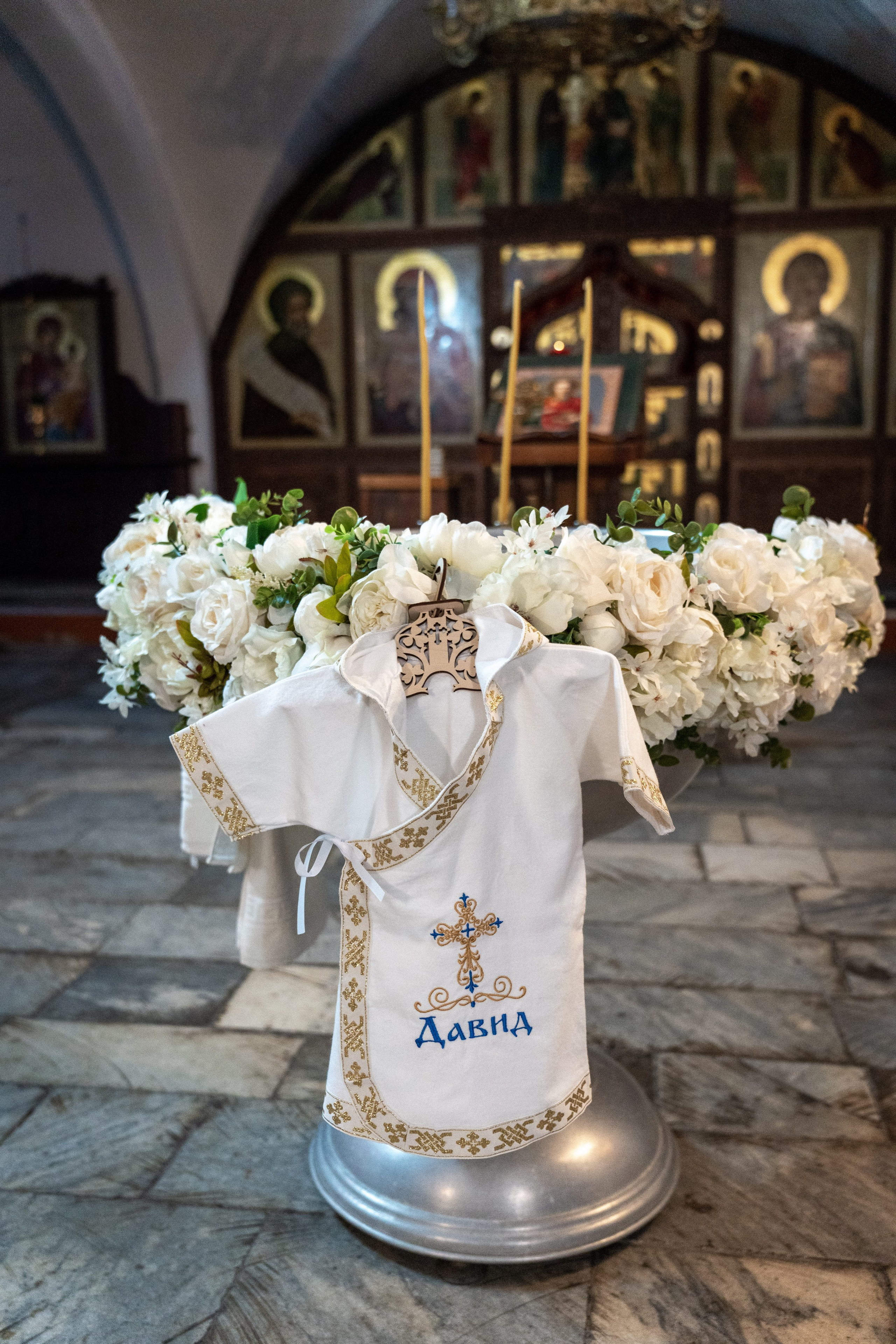 Украшение купели. Фотограф на Крещение Тула и Венчание в Туле, детский и семейный фотограф