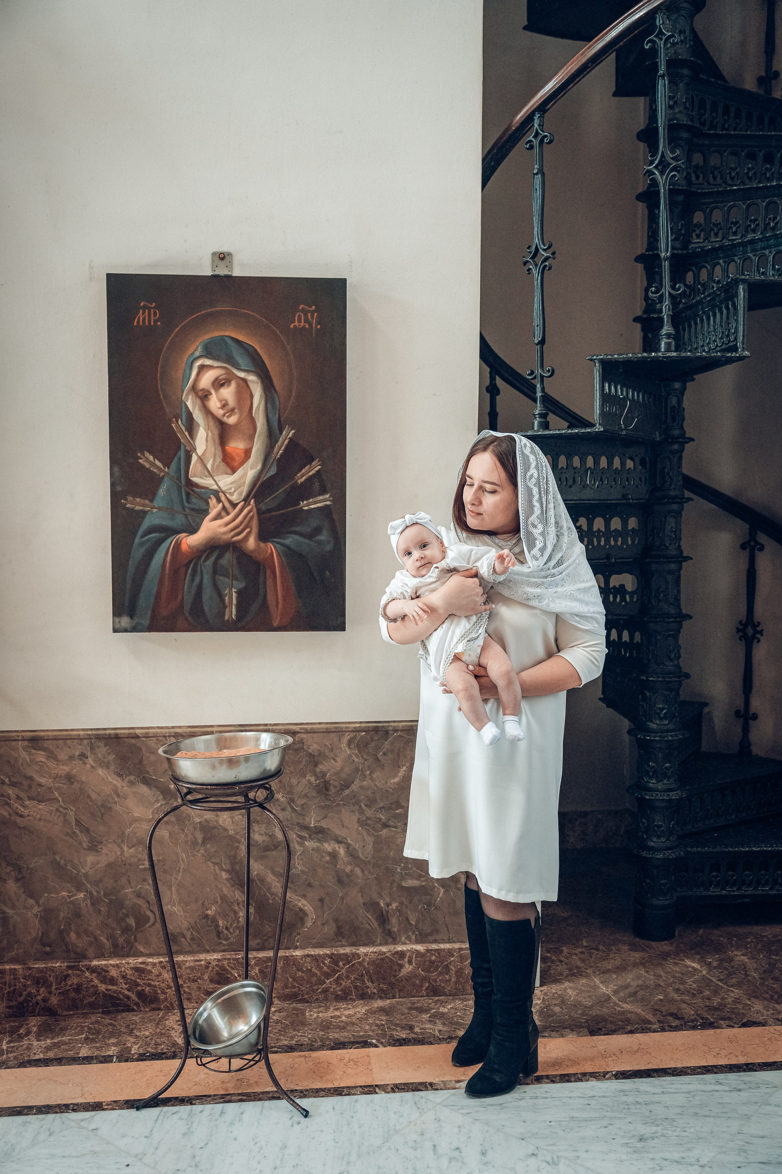 Крещение Ксении в храме Петра и Павла. Фотограф на Крещение Тула и Венчание в Туле, детский и семейный фотограф