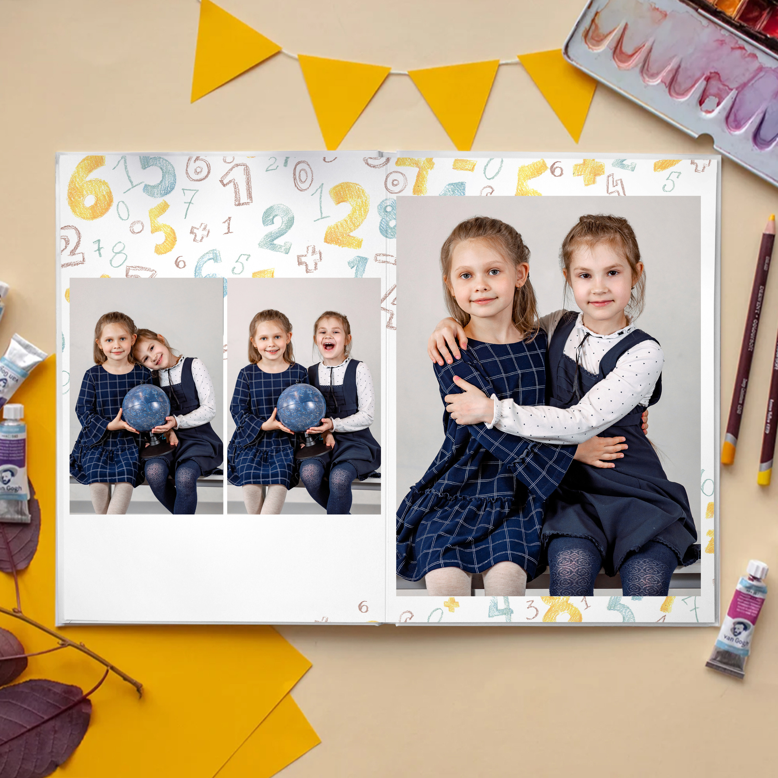 Дизайн «Цифры». Выпускные альбомы для детского сада и школы
