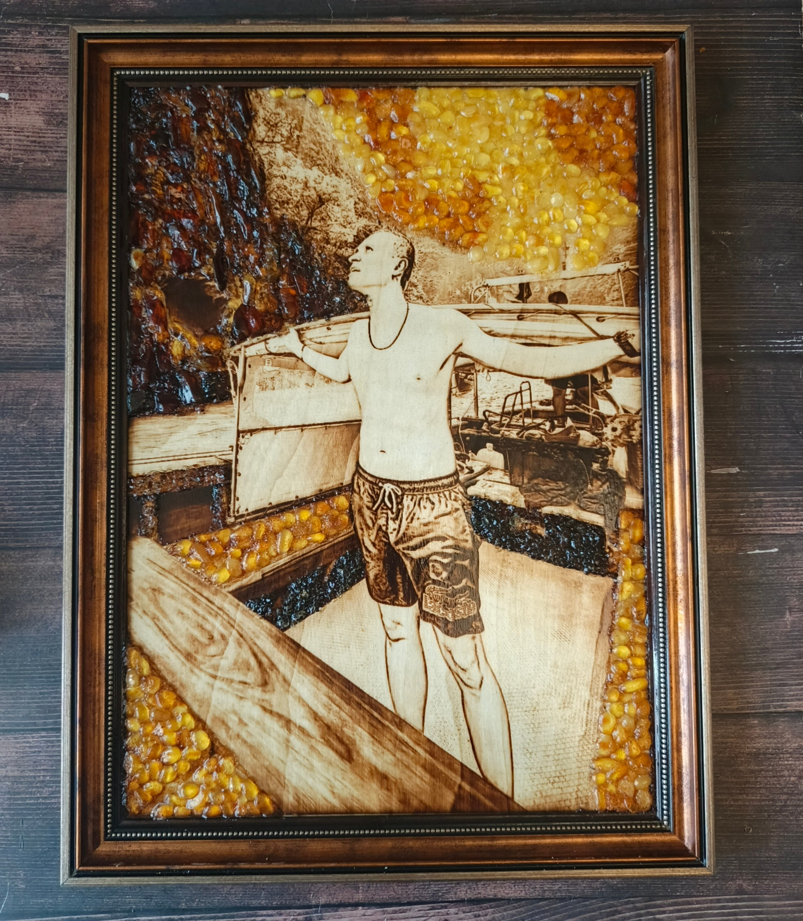 КАРТИНЫ С ЯНТАРЁМ. Выжигания картин и портретов по фото