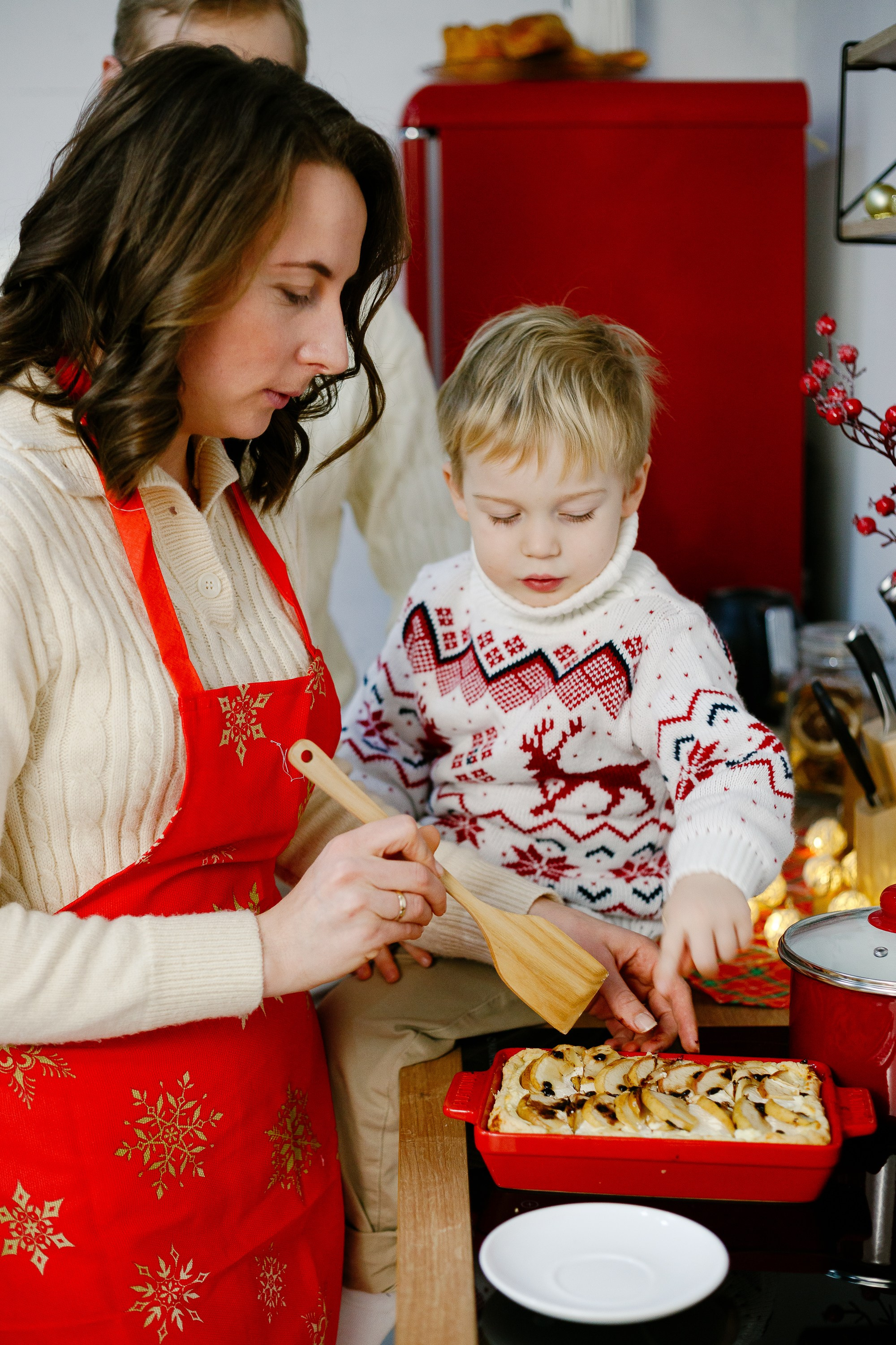 Новогодняя семейная фотосессия в студии