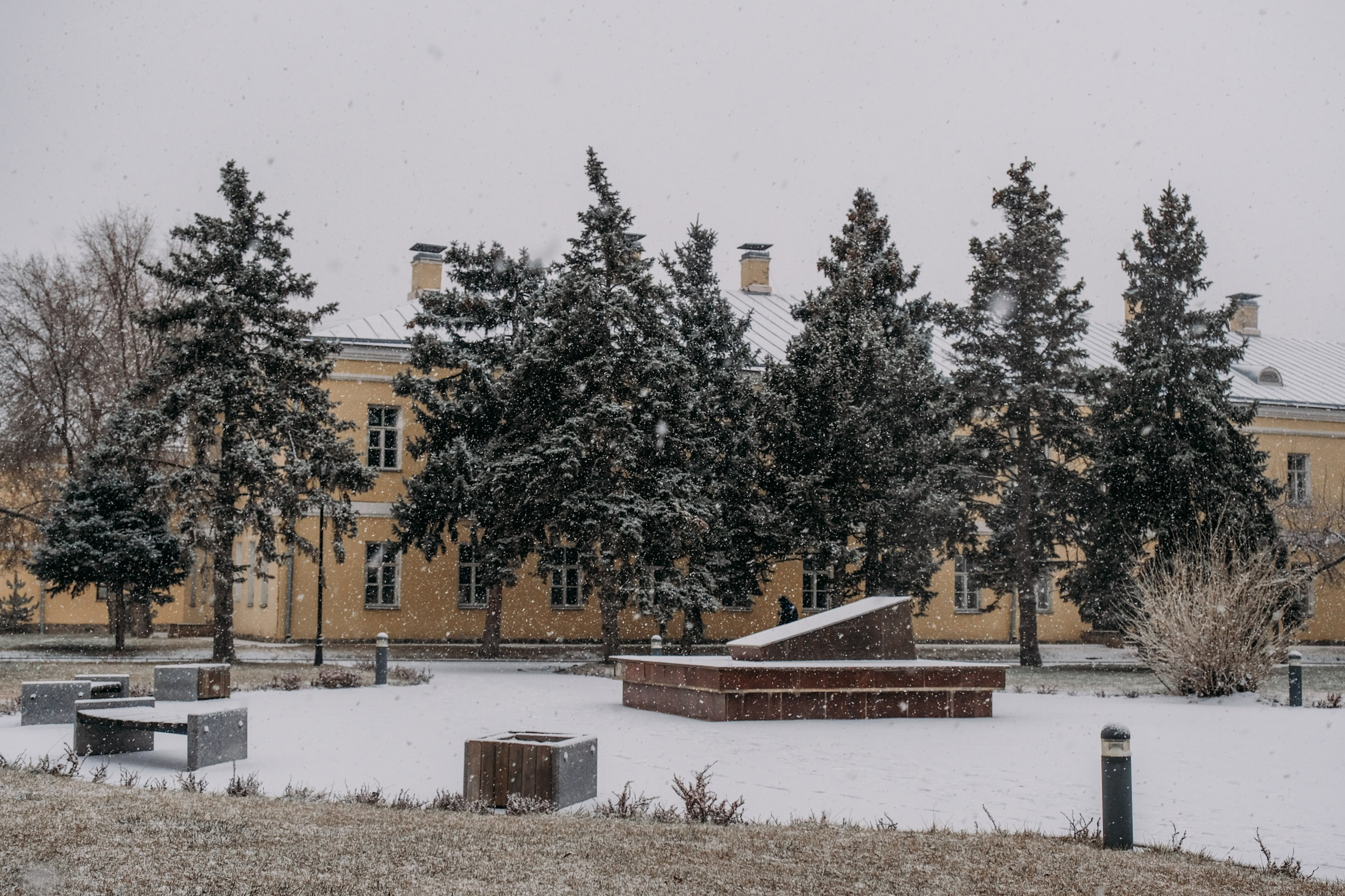 Снегопад. Фотограф Анатолий Деникин