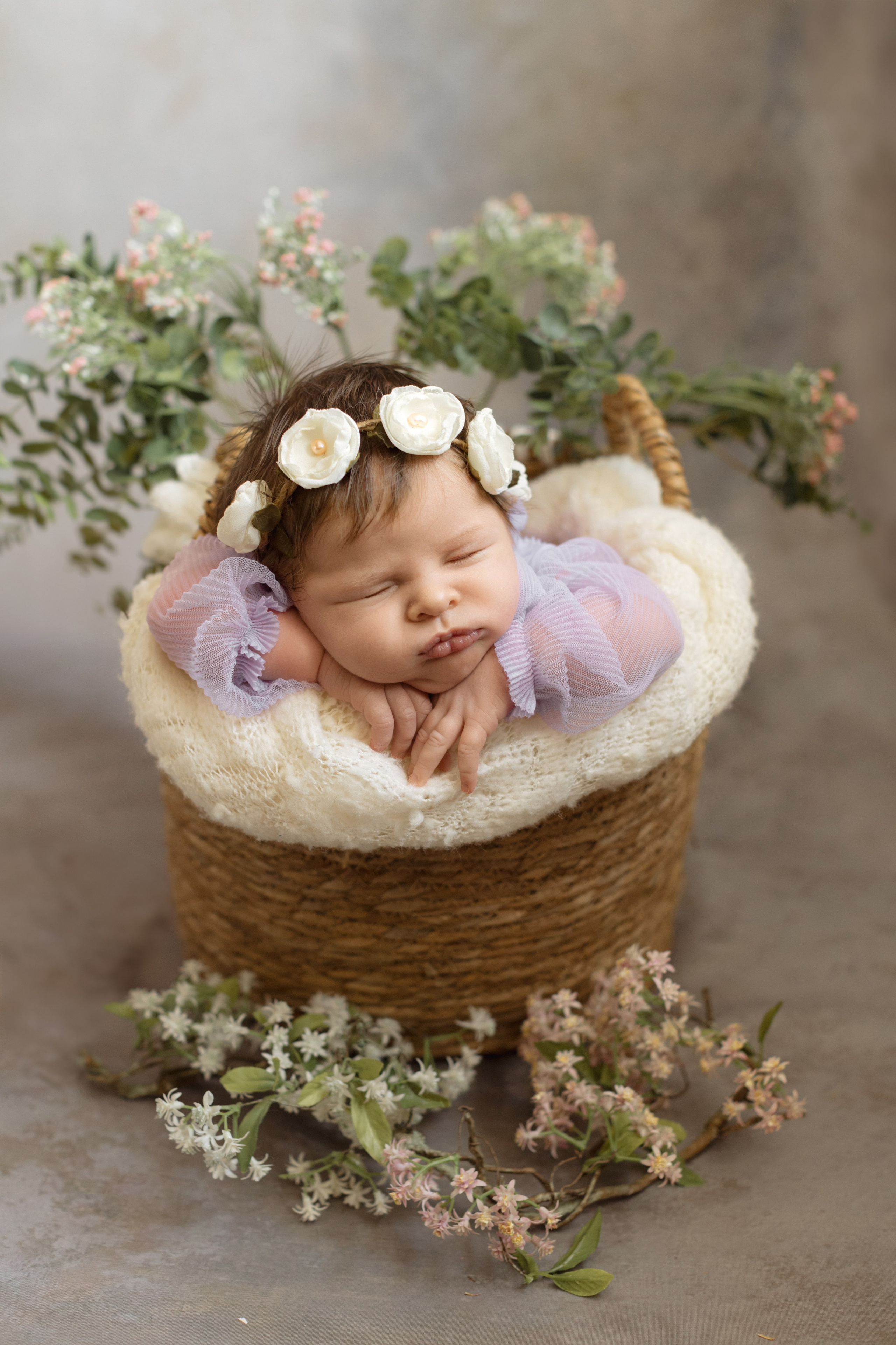Корзинки и мягкие игрушки для фотосессии новорожденных фотограф Вета Ленская. Фотограф беременности и новорожденных в Красноярске Вета Ланская