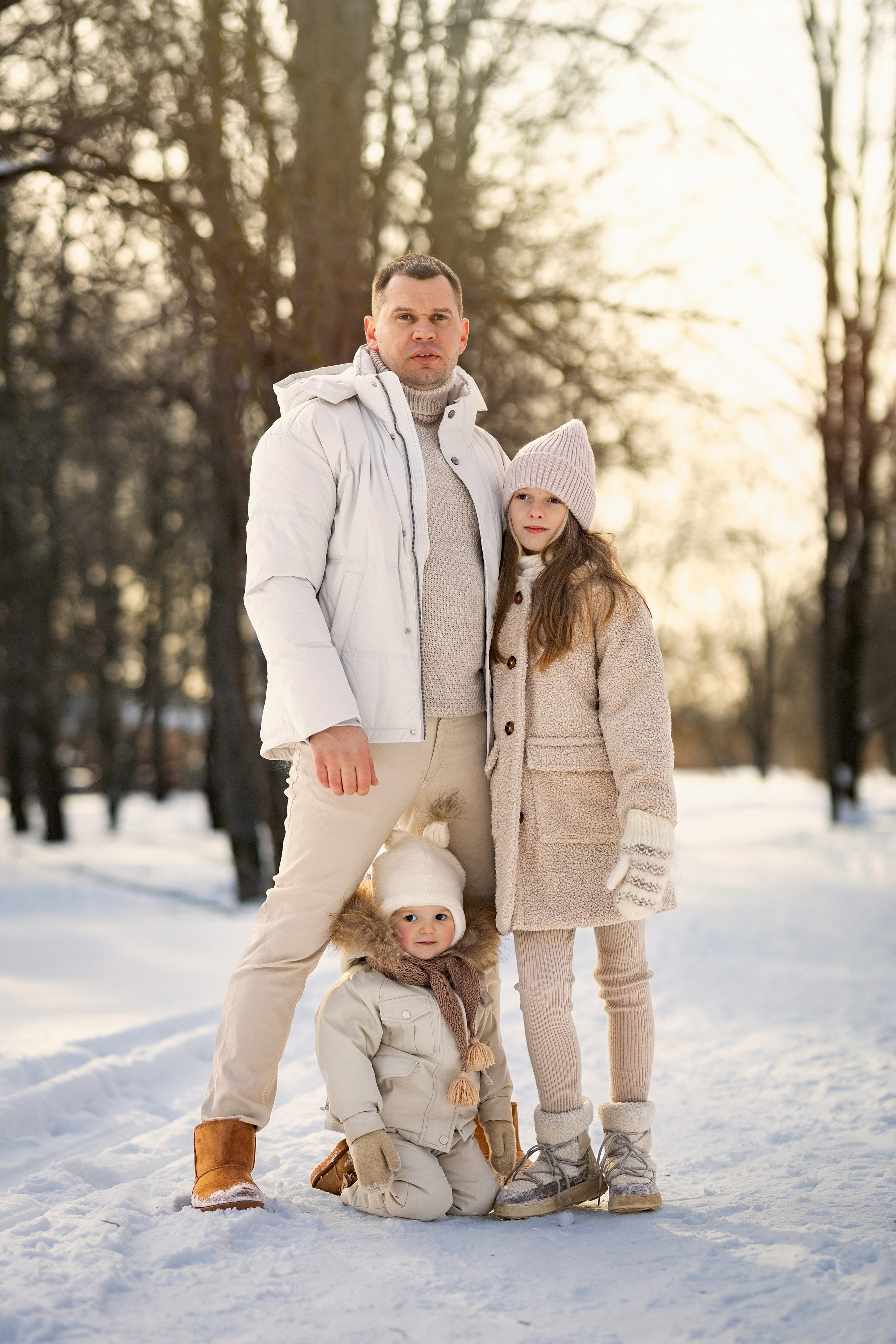 Фотосессия в зимнем парке. Семейный фотограф в Москве Трубинова Екатерина