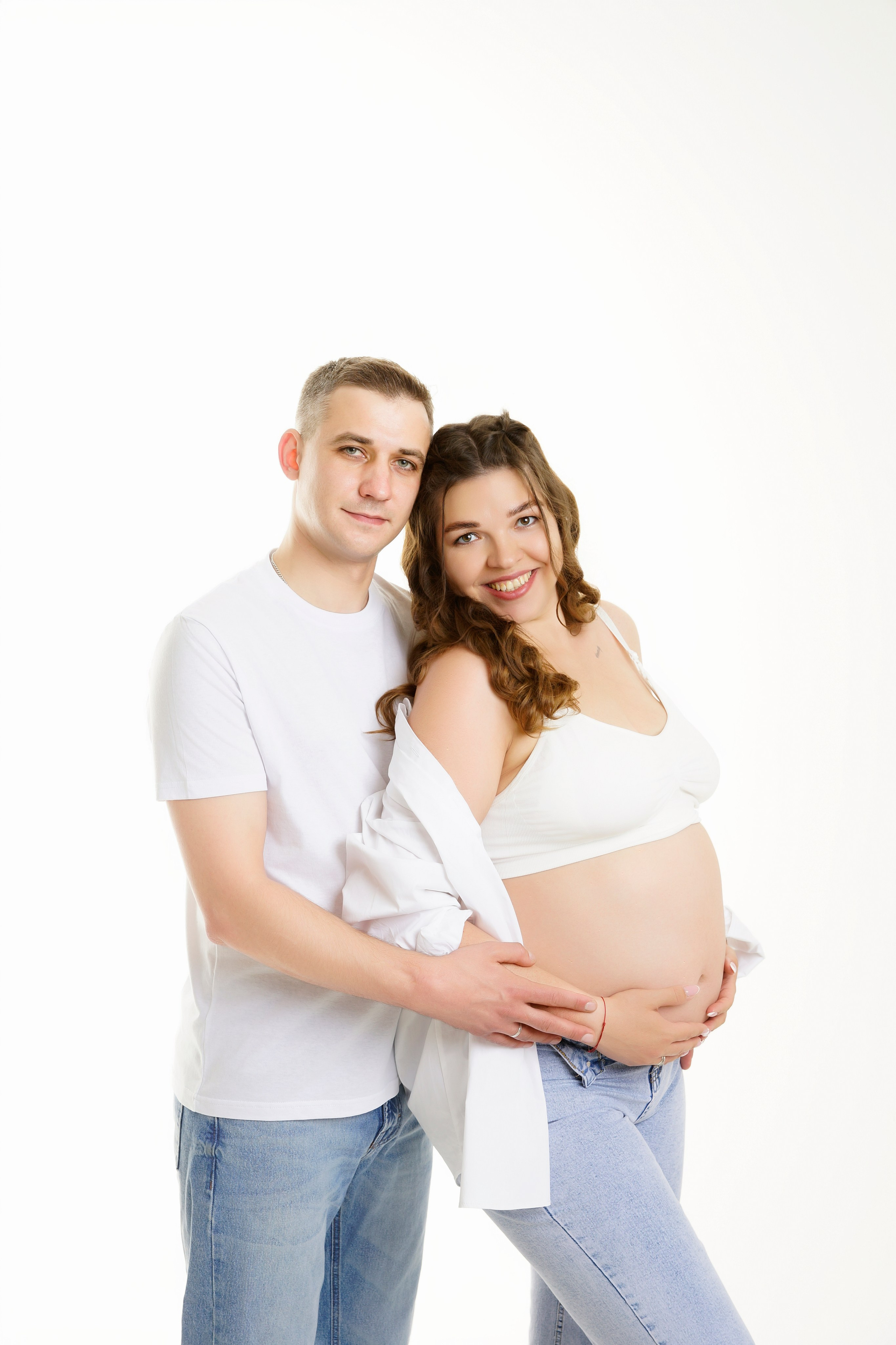 Съёмка беременности в моей фотостудии «НЕБО». Женский фотограф в Химках Алёна Ленёва