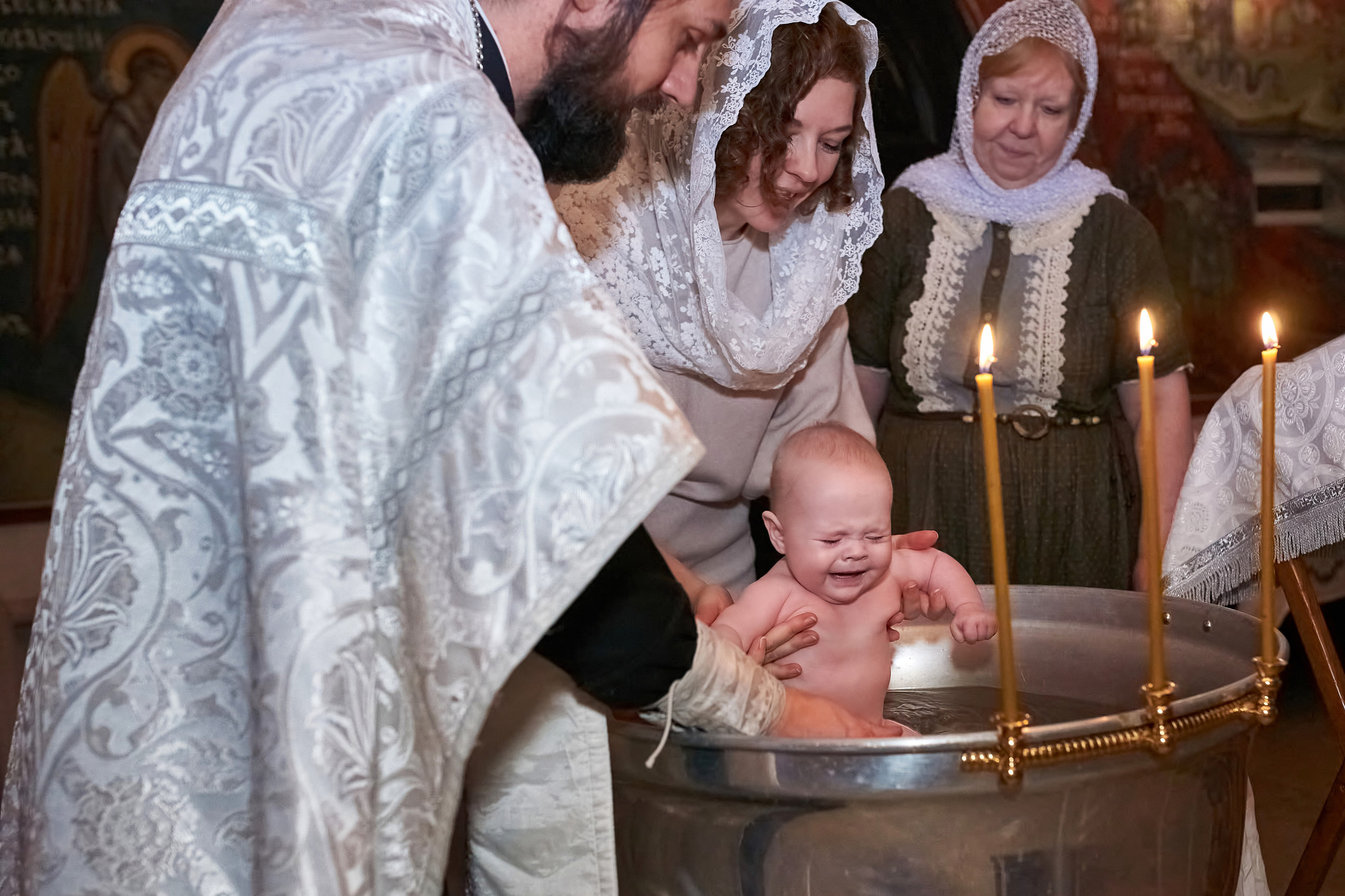 Крещение в Зачатьевском женском монастыре