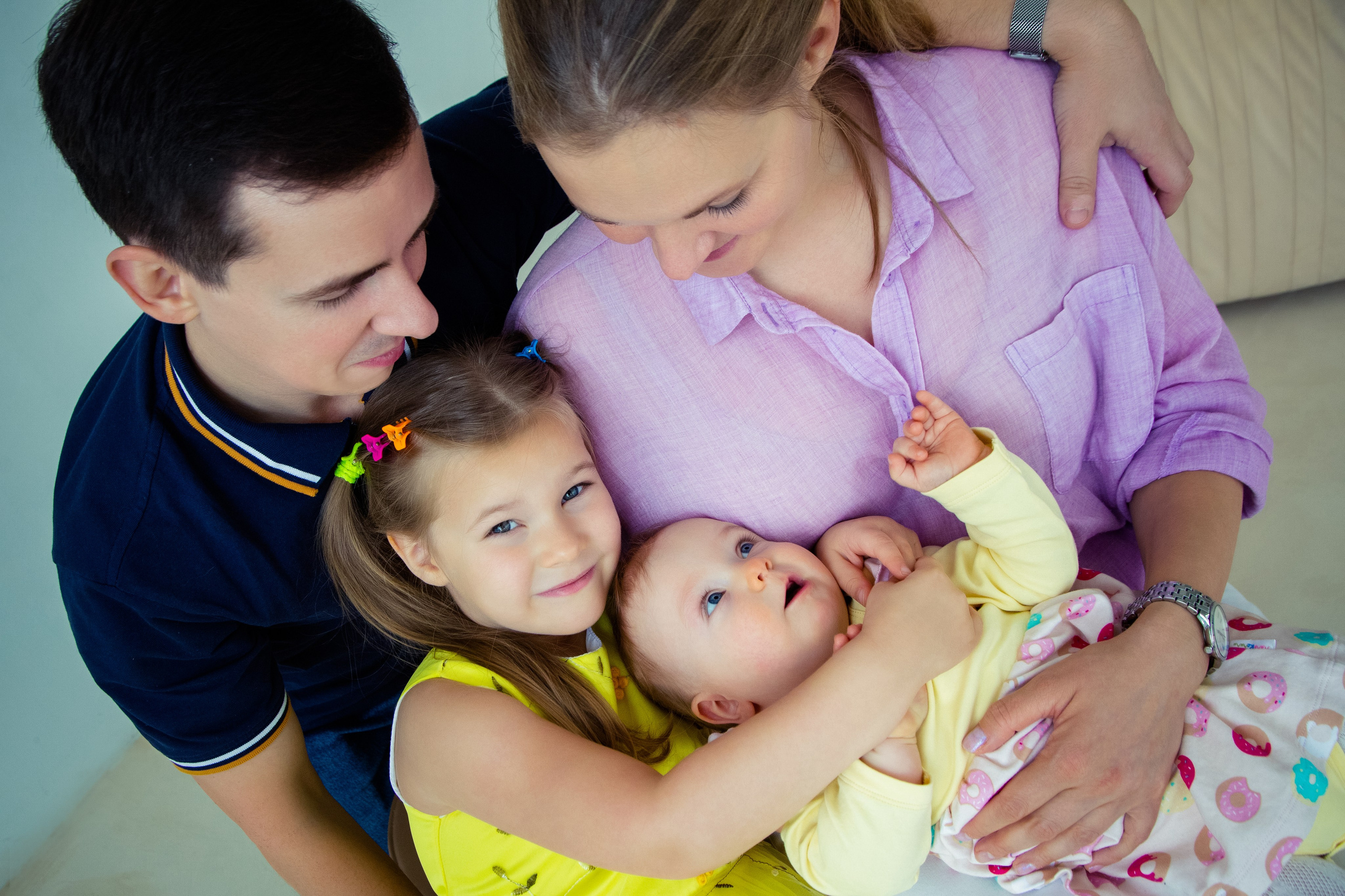 Семейная фотосессия в студии One take studio VANILLA. Свадебный и семейный фотограф в Москве и Подмосковье Лариса Козлова