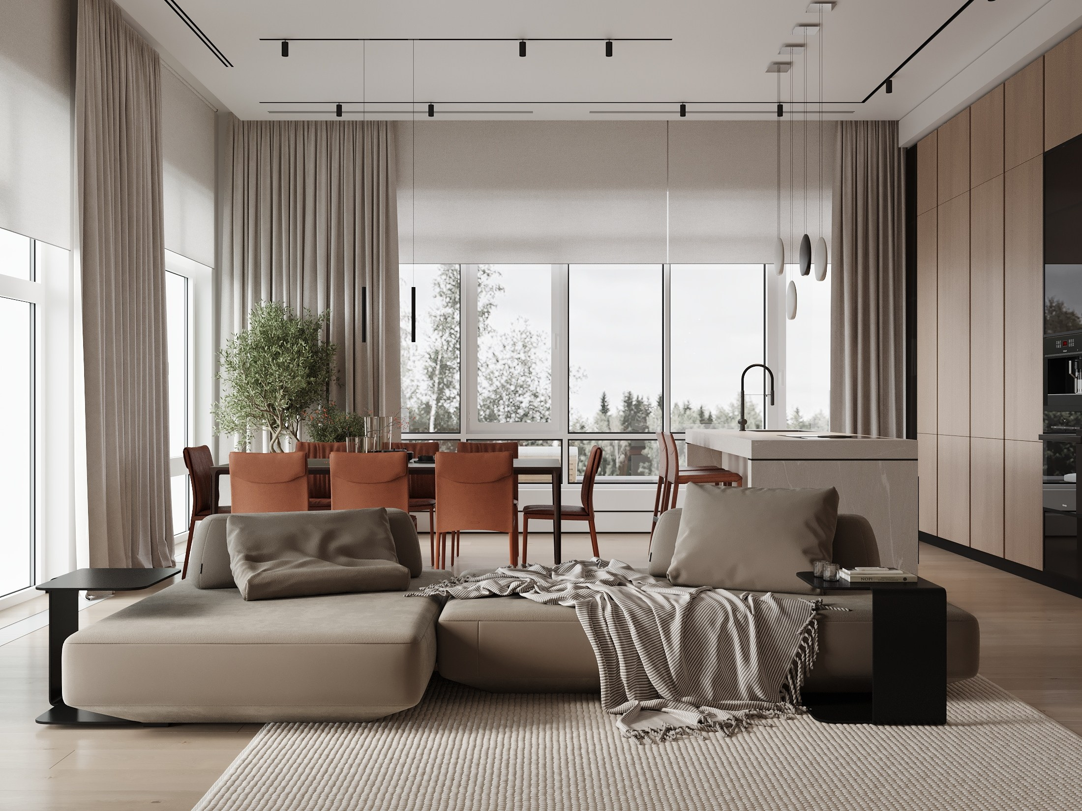 ЖК Снегири 189.0 кв.м. Дизайнер интерьера и 3D визуализатор Ванчугова Ольга