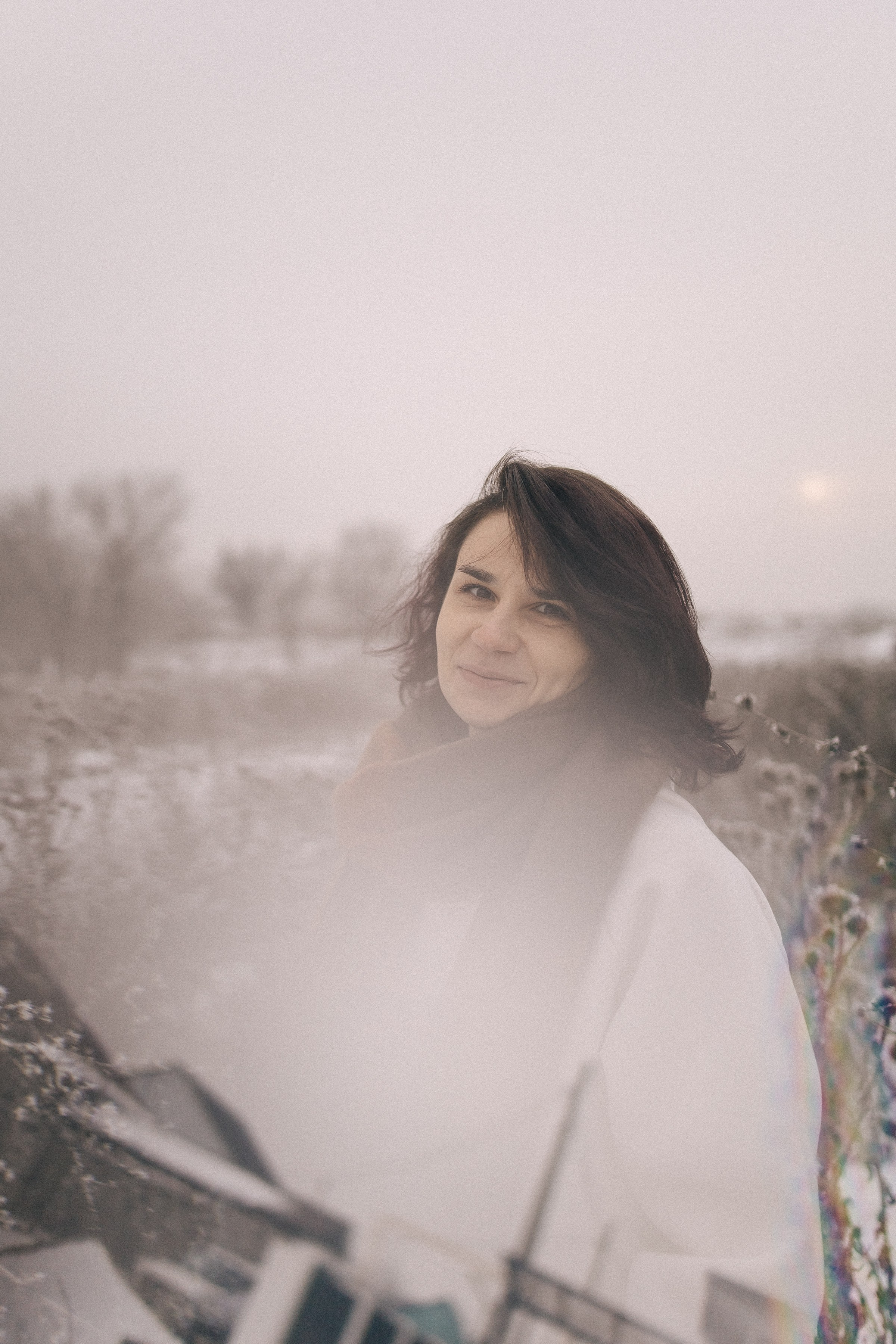 Ксю и снег / Алматы. Фотограф Наталья Гончарова. Снимаю живые портреты в Алматы