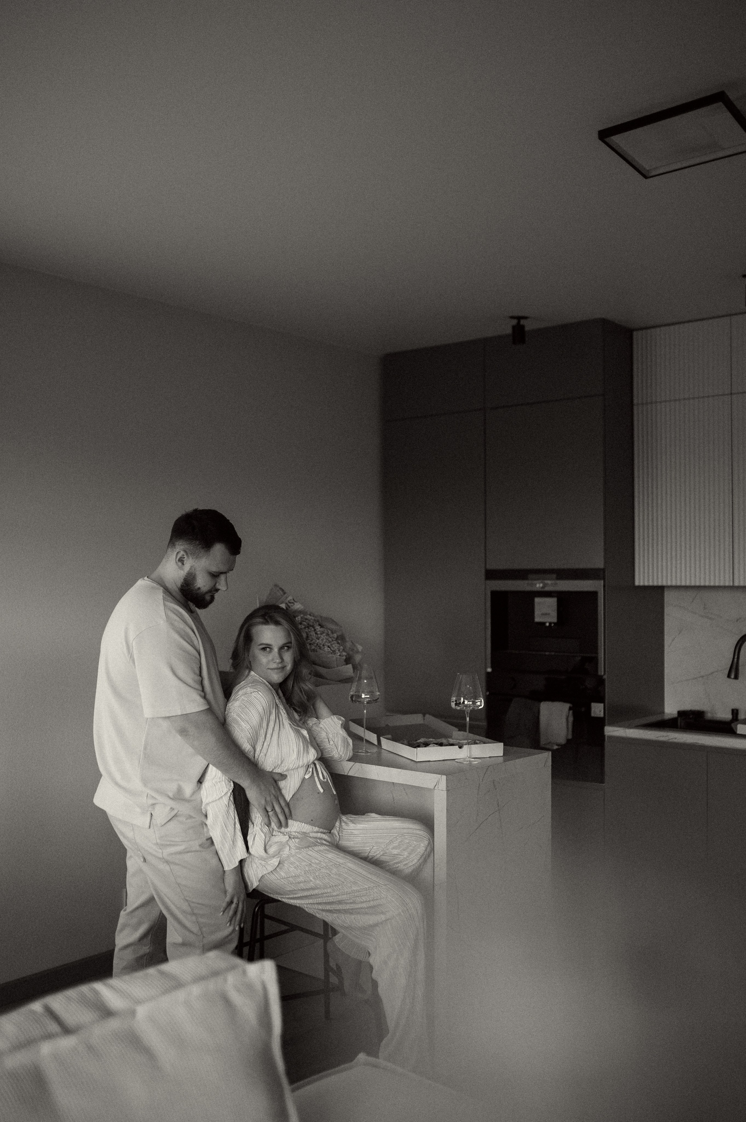 Домашняя фотосессия беременности. Семейная фотосессия Бутово Москва фотограф Алина Морщагина