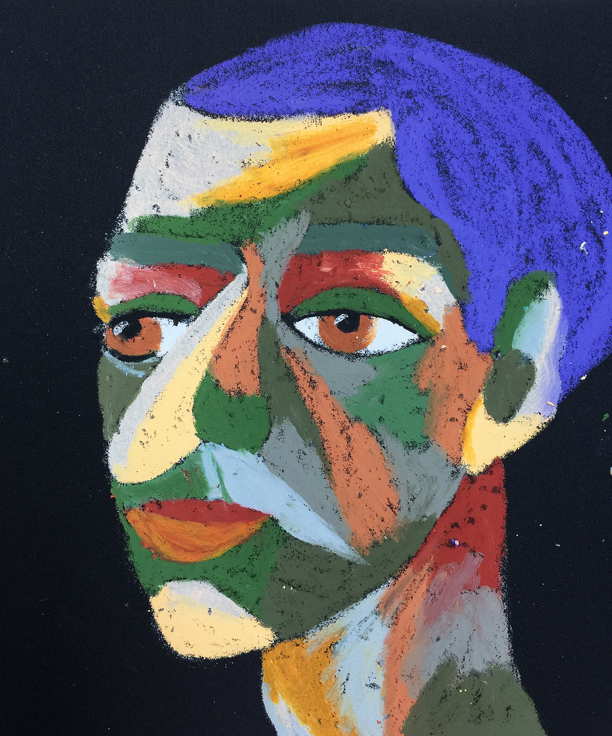 Title: Quiet Material: Oil Pastel, Sandpaper Size: 28 x 23 cm Название: Тихий   Материал: масляная пастель, наждачная бумага  Размер: 28 х 23 см